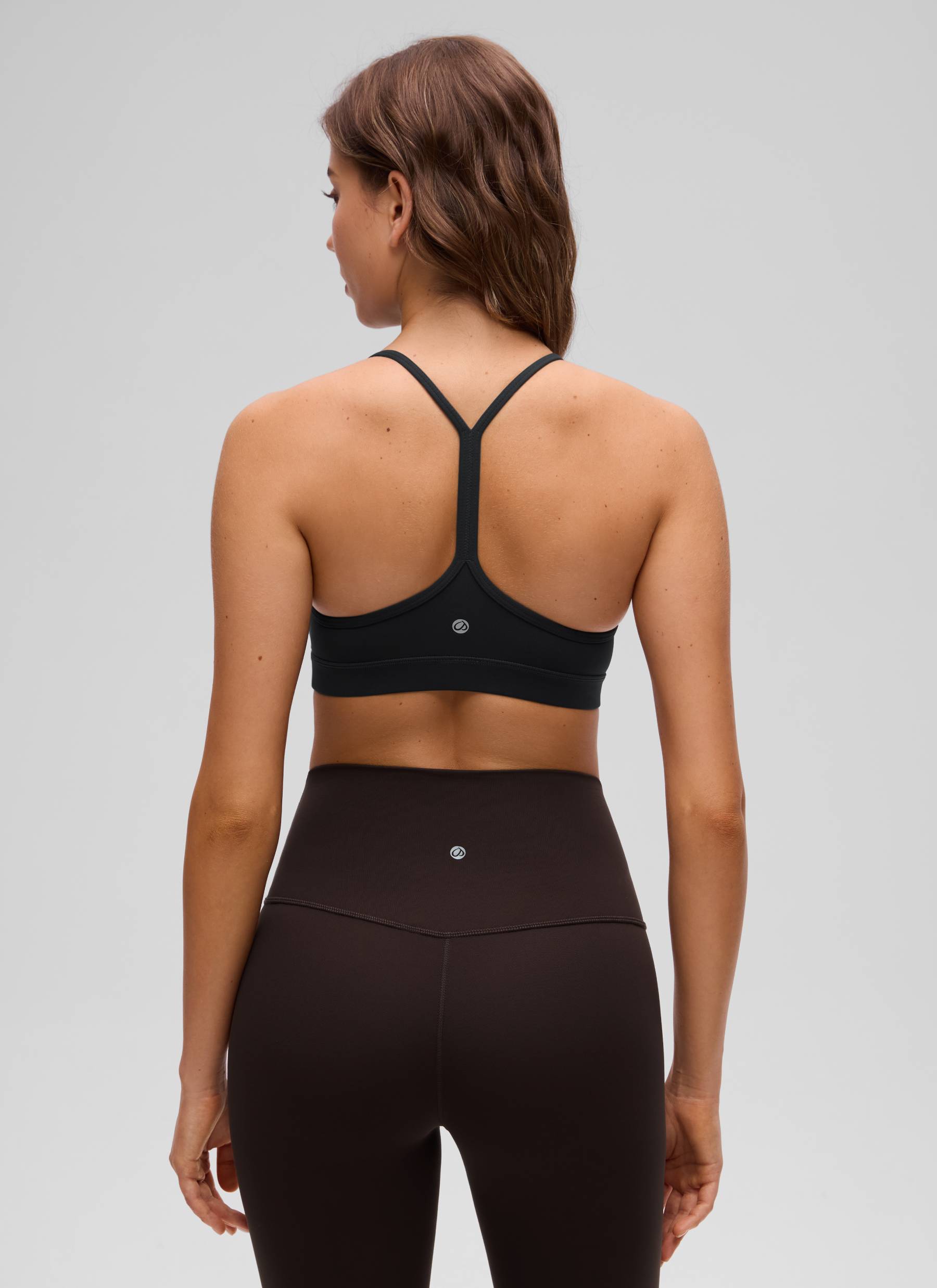 Sokongan Ringan Yoga Wanita CRZ YOGA Butterluxe Bra Sukan Y belakang Hitam