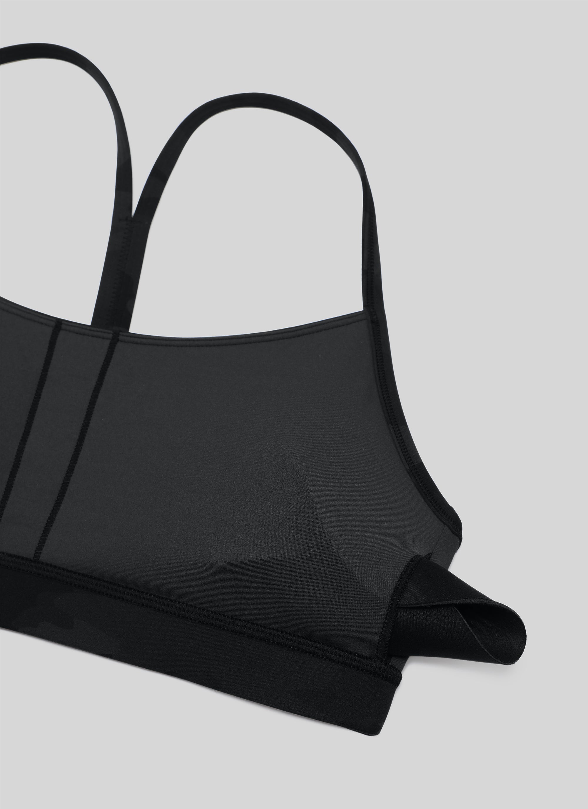 Sokongan Ringan Yoga Wanita CRZ YOGA Butterluxe Bra Sukan Y belakang Hitam