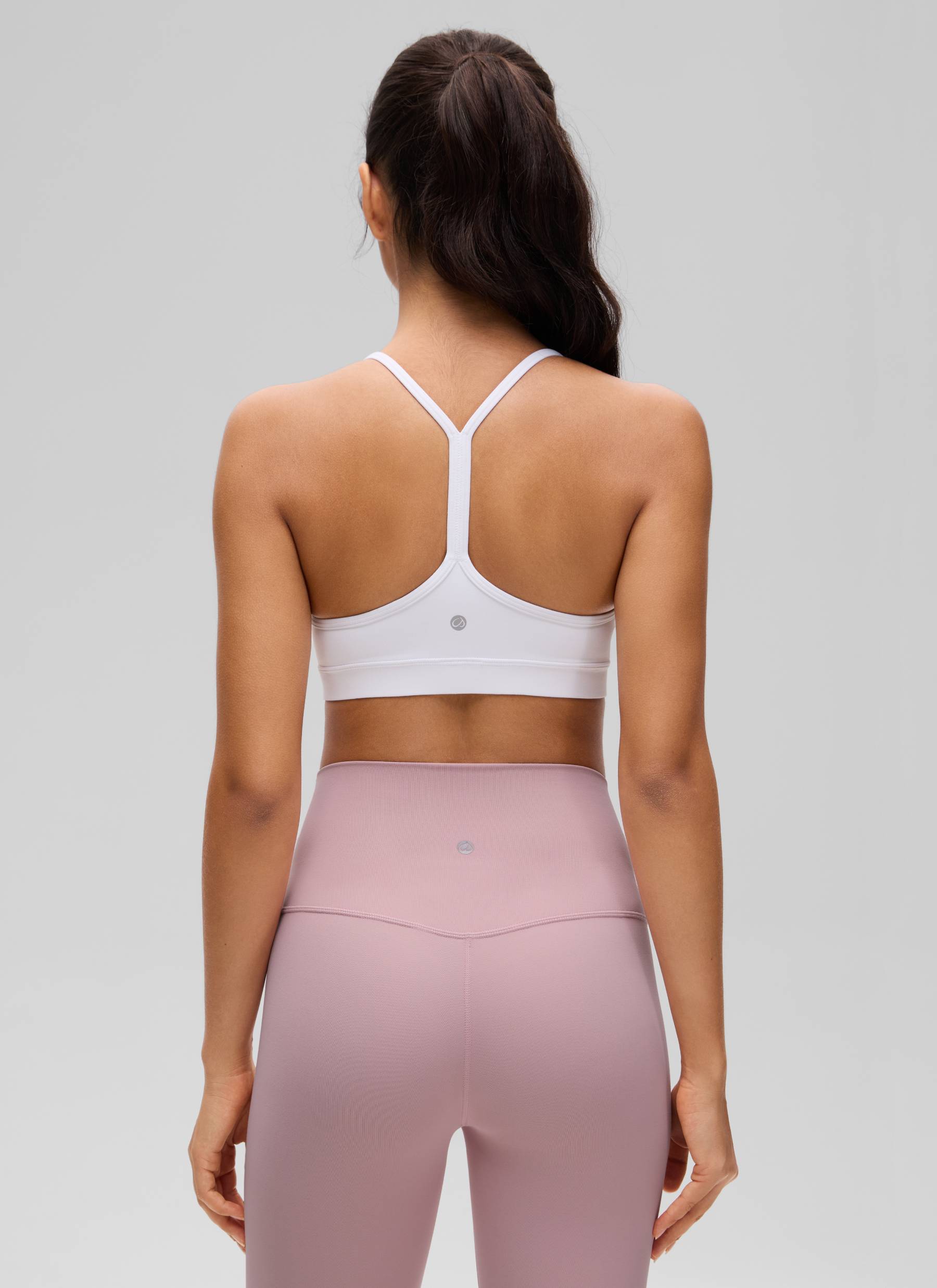 Sokongan Ringan Yoga Wanita CRZ YOGA Butterluxe Bra Sukan Y belakang Putih