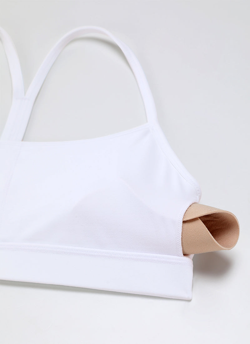 Sokongan Ringan Yoga Wanita CRZ YOGA Butterluxe Bra Sukan Y belakang Putih