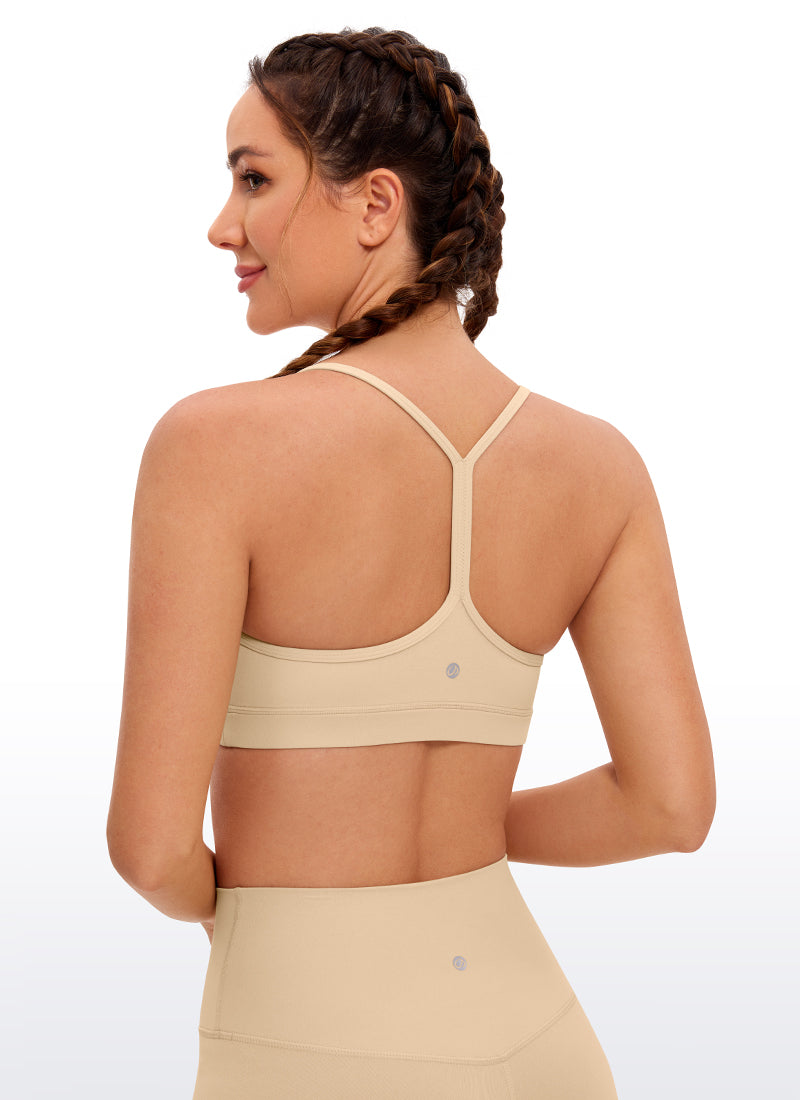 Sokongan Ringan Yoga Wanita CRZ YOGA Butterluxe Bra Sukan Y back Tan Milkshake