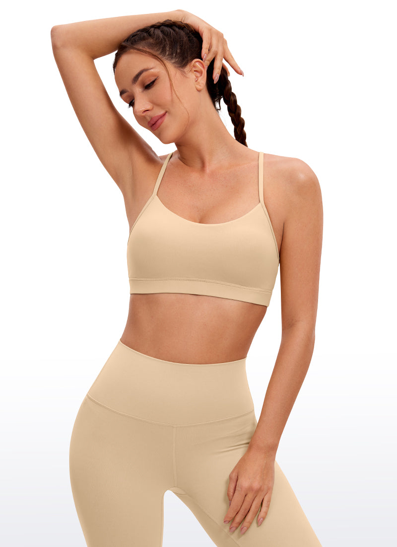 Sokongan Ringan Yoga Wanita CRZ YOGA Butterluxe Bra Sukan Y back Tan Milkshake