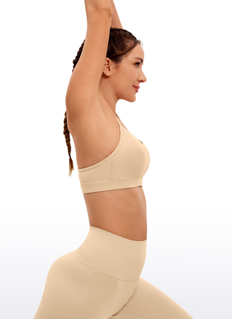 Sokongan Ringan Yoga Wanita CRZ YOGA Butterluxe Bra Sukan Y back Tan Milkshake