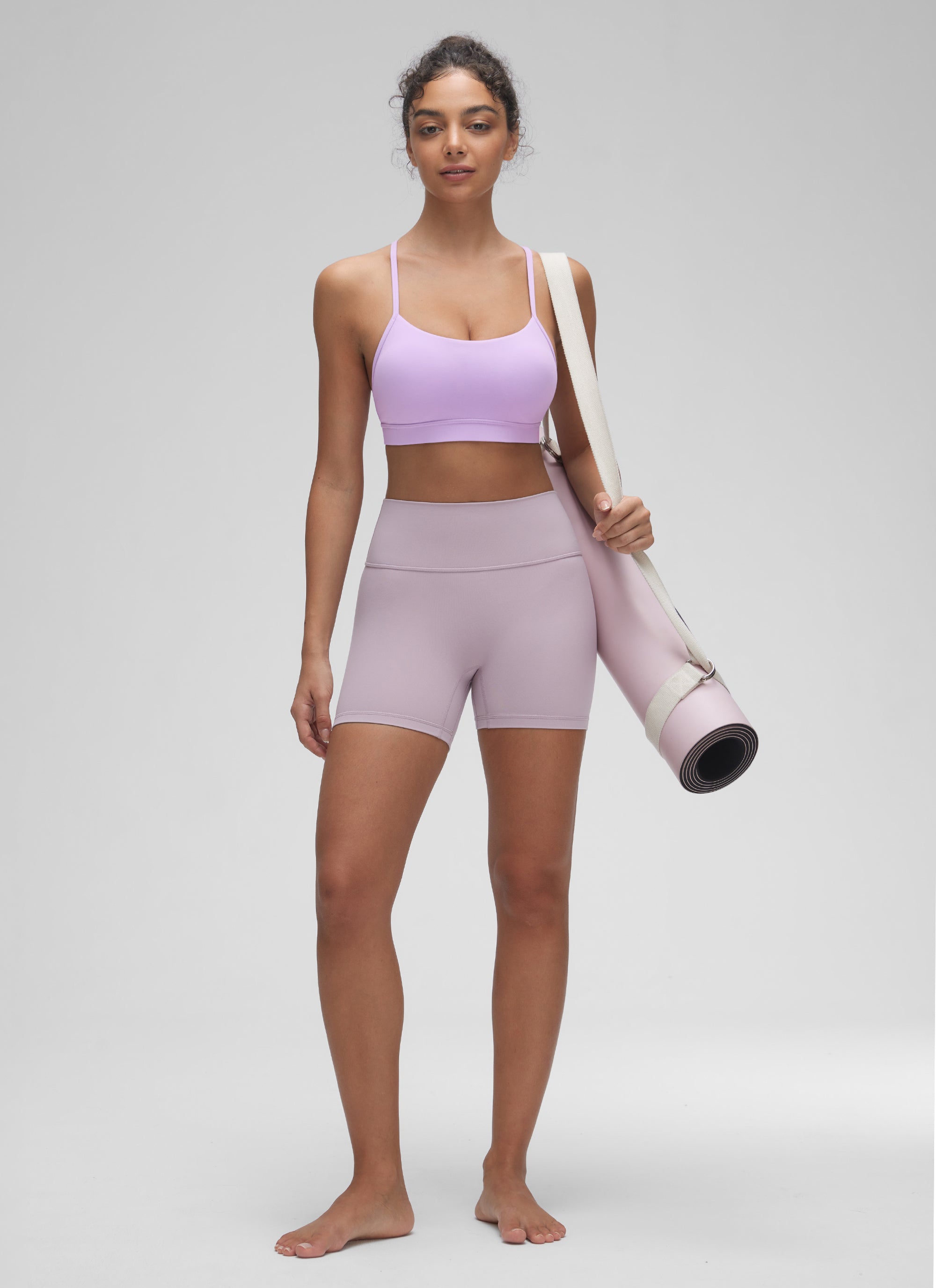Bra Sukan Sokongan Ringan Yoga Butterluxe Wanita Belakang Y Ungu Elfin CRZ YOGA