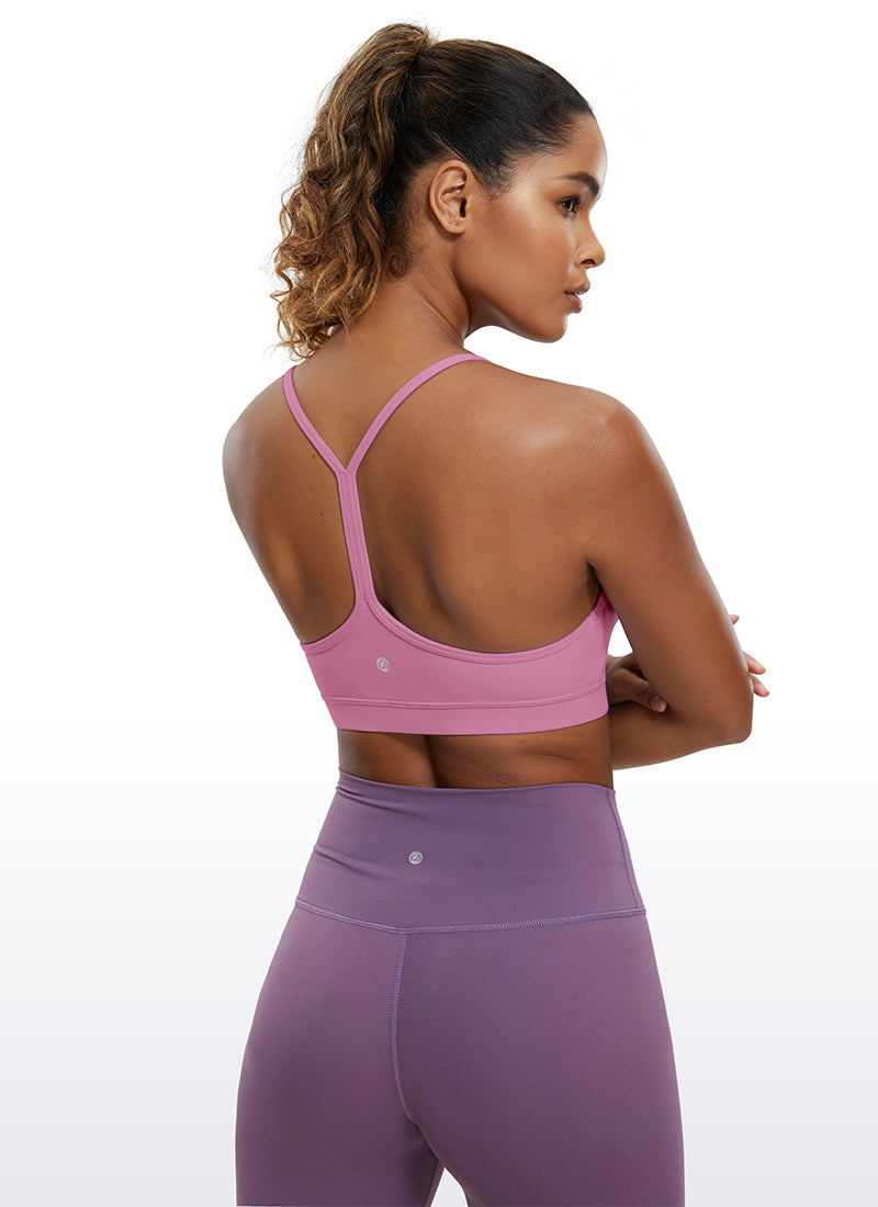 Bra Sukan Butterluxe Sokongan Ringan Yoga Wanita CRZ YOGA Belakang Y Debu Baldu