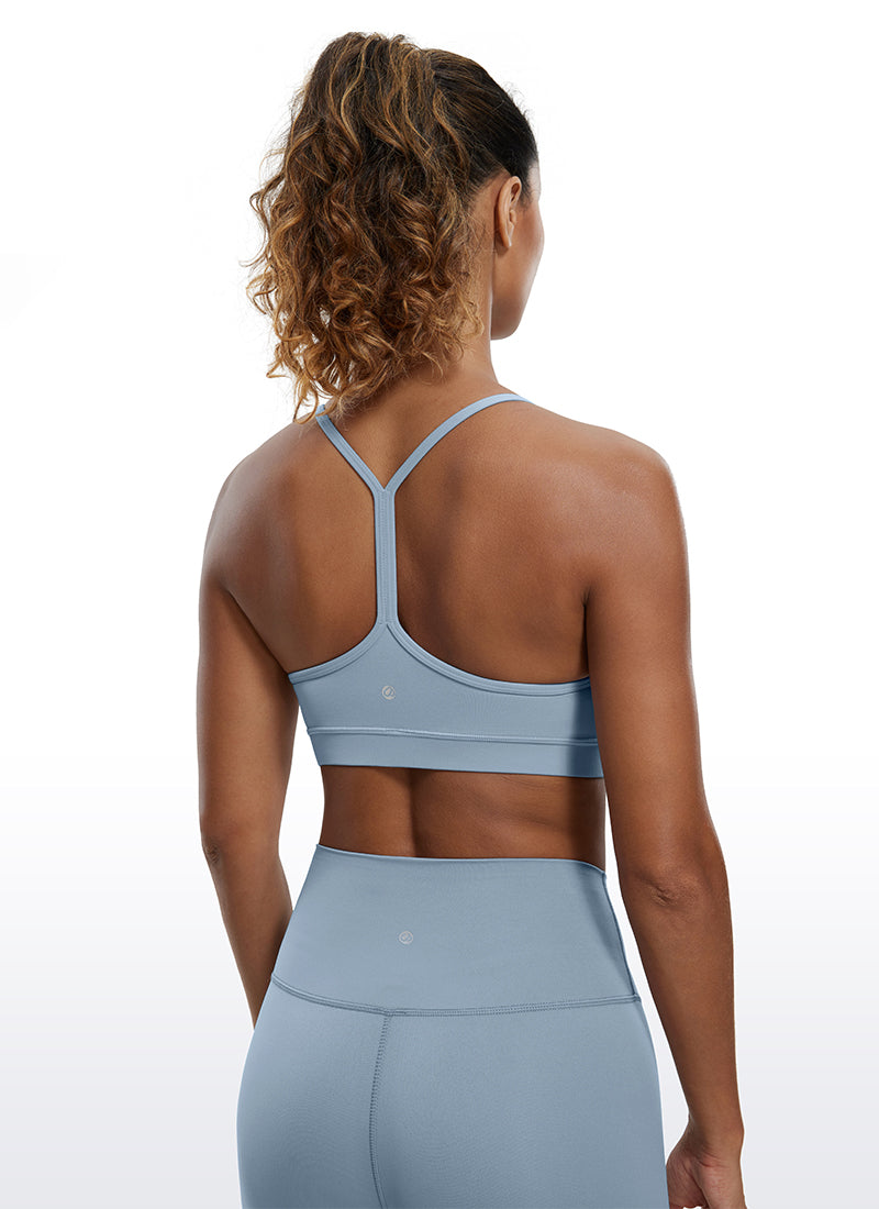 Bra Sukan Butterluxe Sokongan Ringan Yoga Wanita CRZ YOGA Belakang Y Biru Cambric