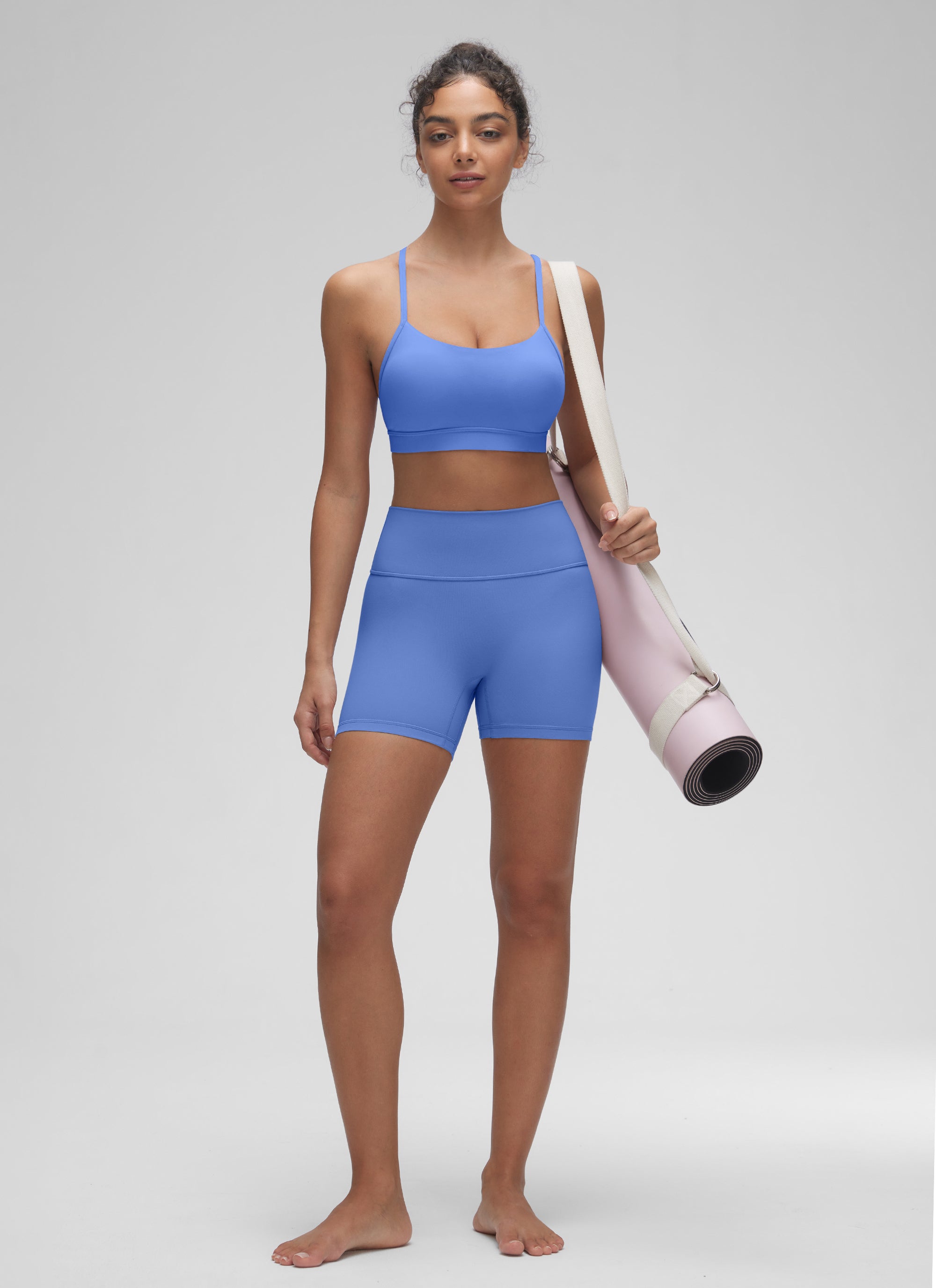 Bra Sukan Sokongan Ringan Yoga Butterluxe Wanita Belakang Y Biru Indigo Liar CRZ YOGA