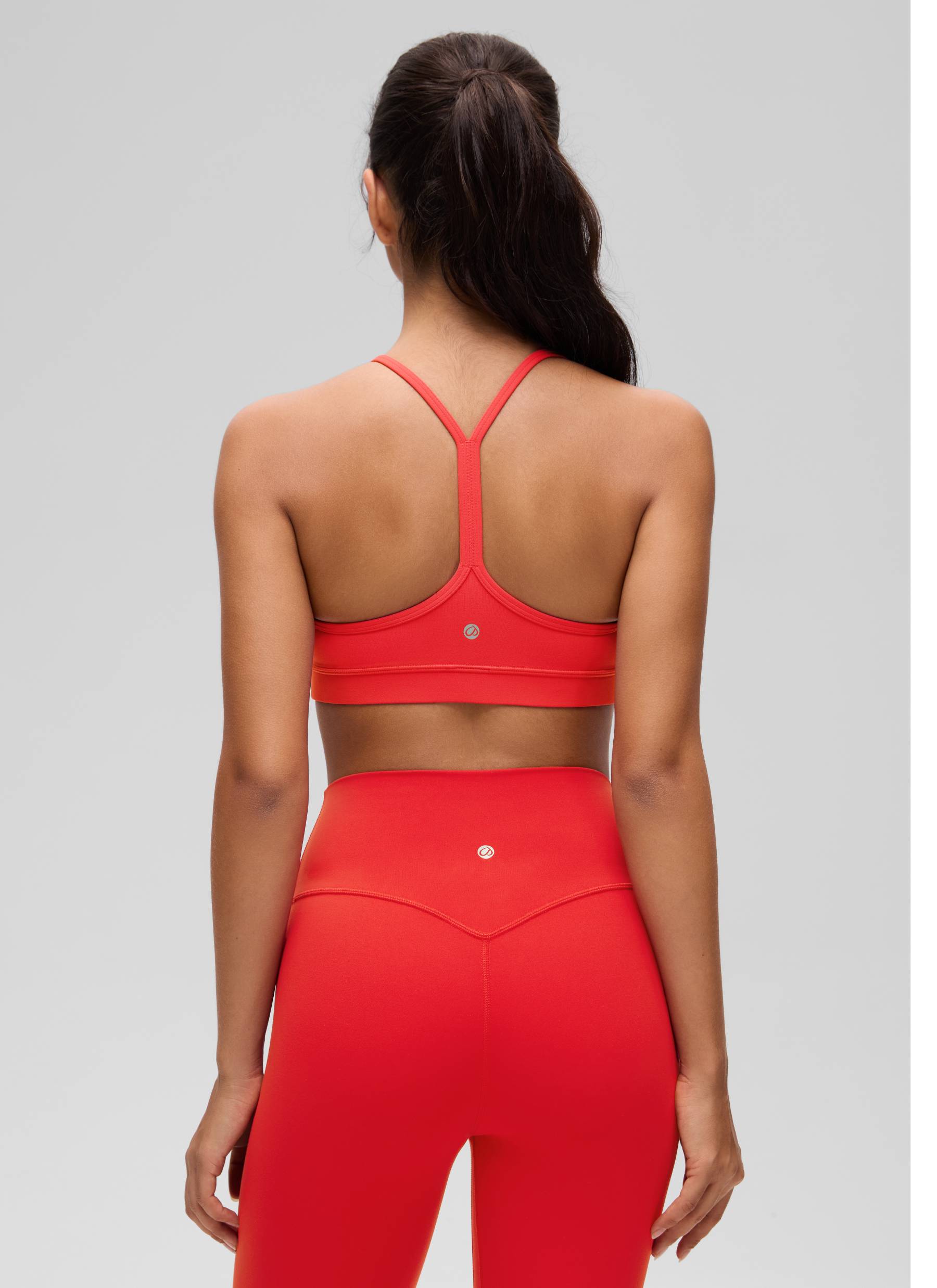 Sokongan Ringan Yoga Wanita CRZ YOGA Butterluxe Bra Sukan Y belakang Merah Tua