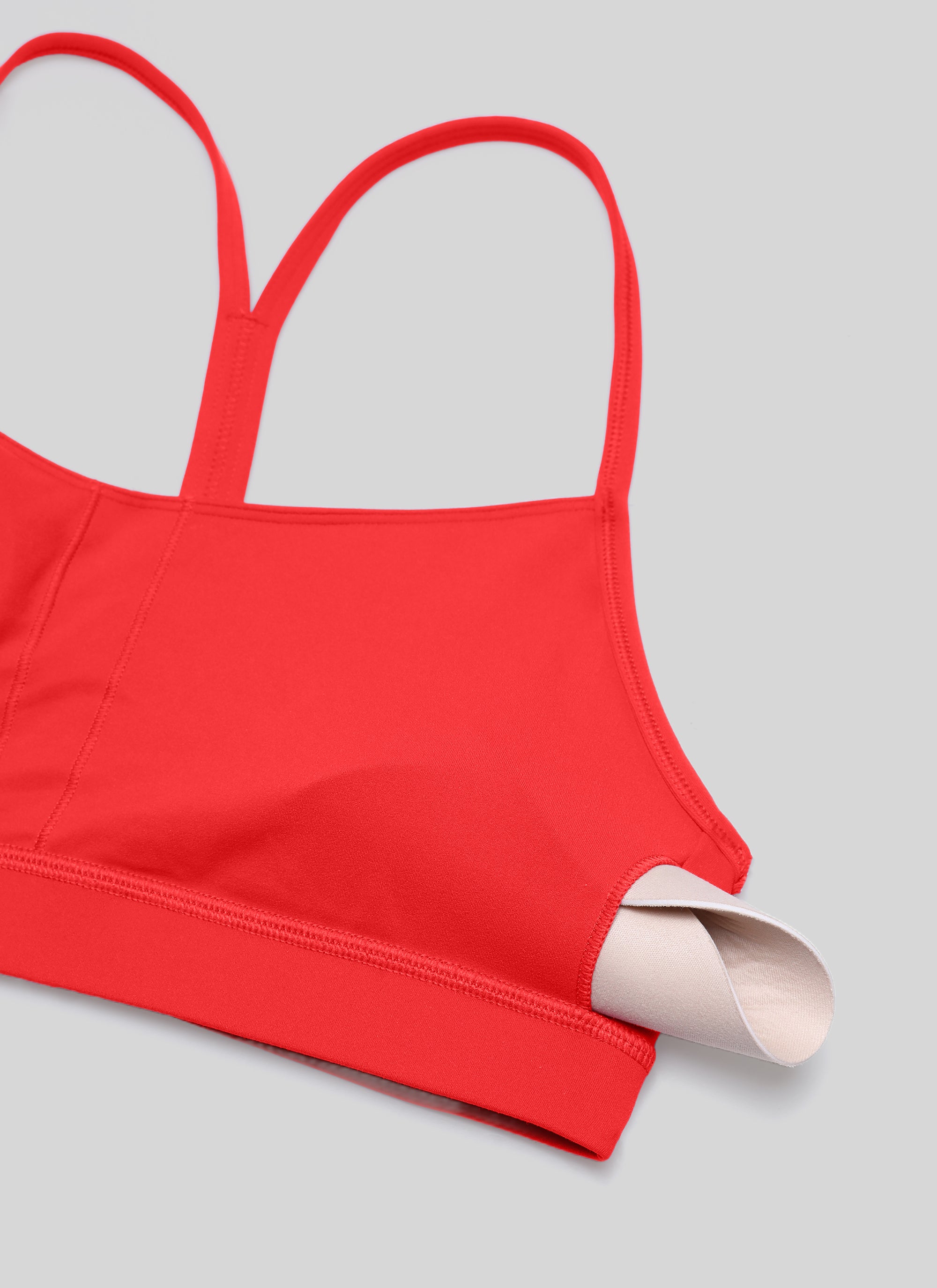 Sokongan Ringan Yoga Wanita CRZ YOGA Butterluxe Bra Sukan Y belakang Merah Tua