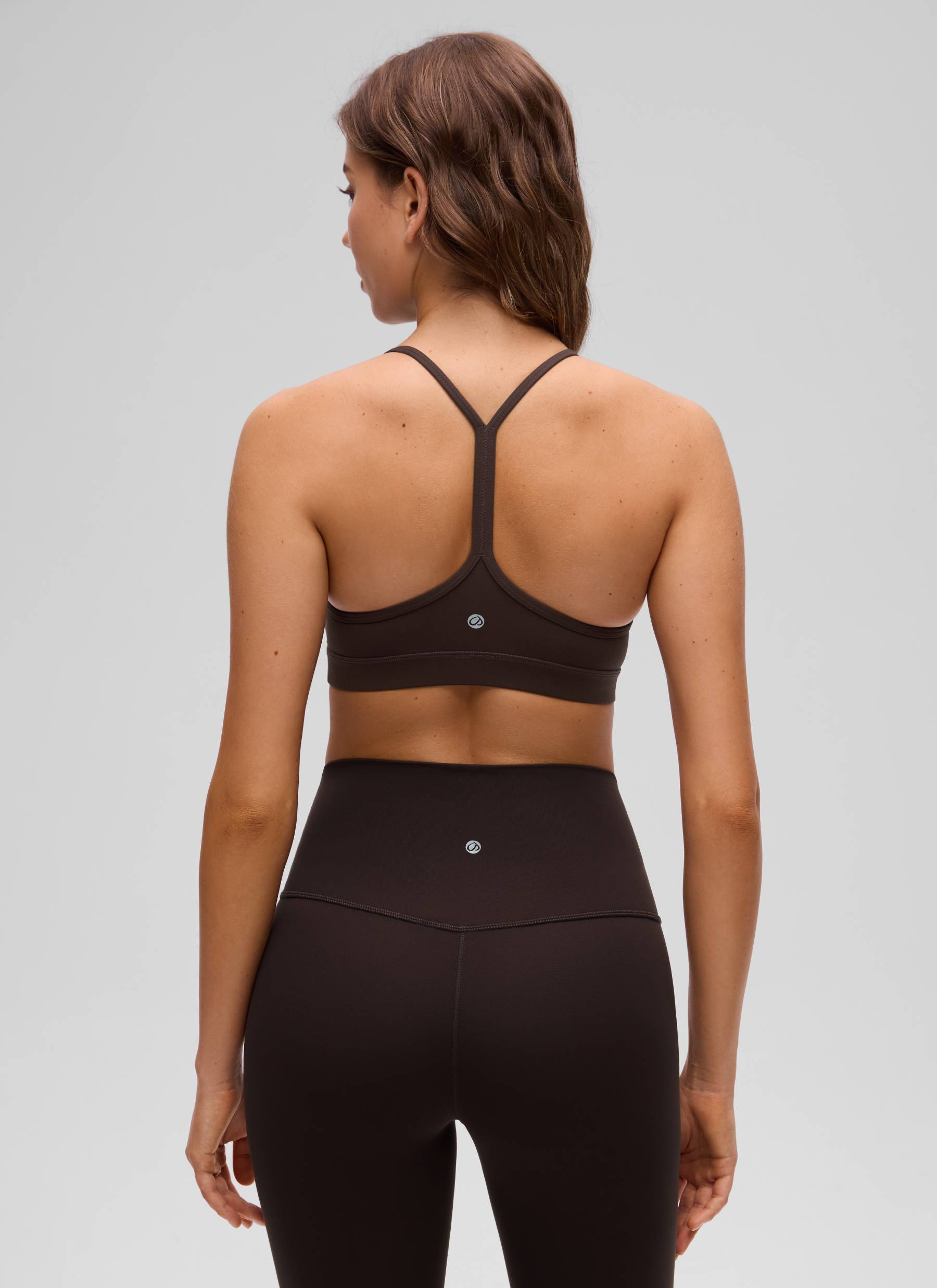 Sokongan Ringan Yoga Wanita CRZ YOGA Butterluxe Bra Sukan Y back Hot Fudge Coklat