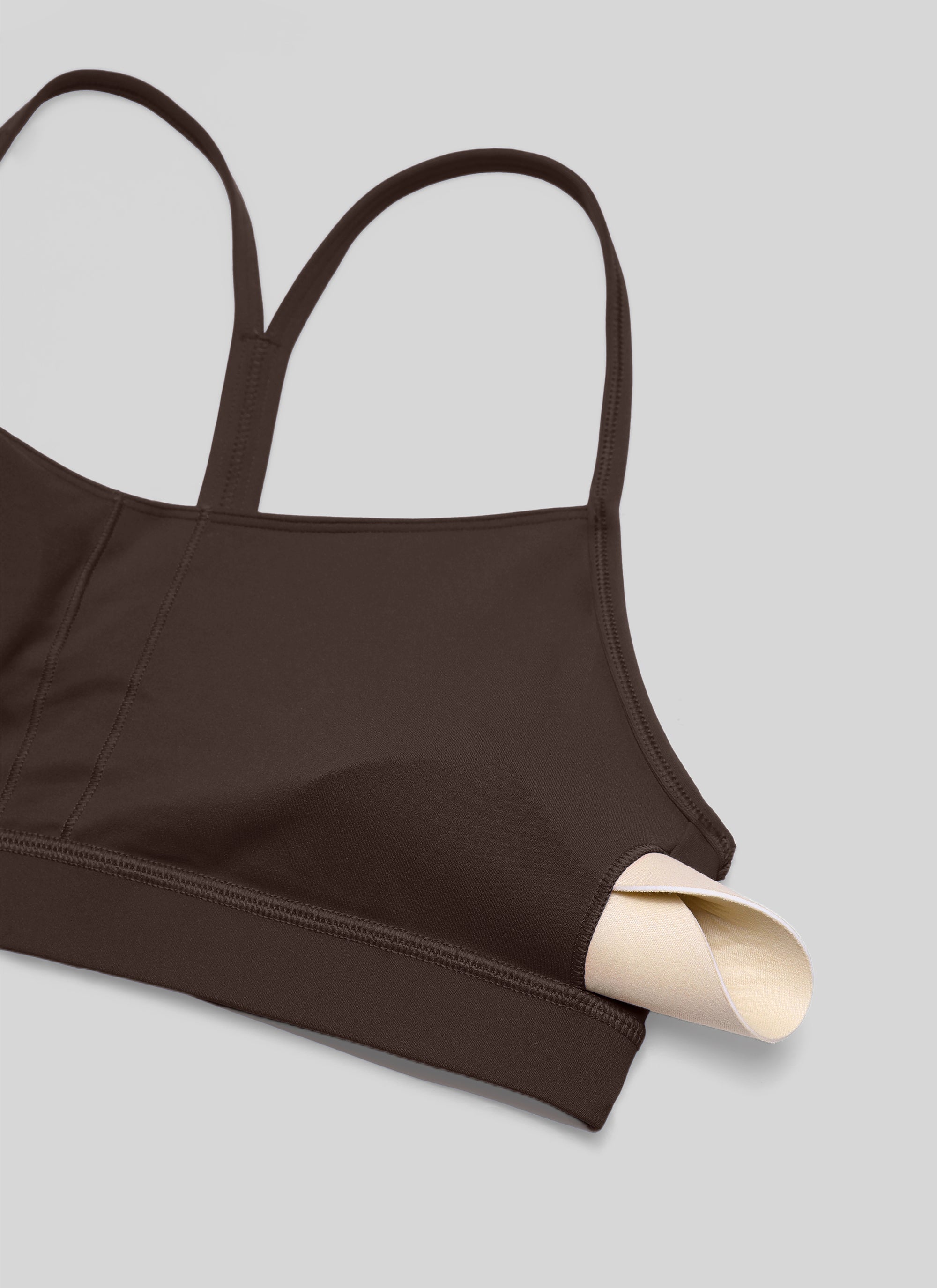 Sokongan Ringan Yoga Wanita CRZ YOGA Butterluxe Bra Sukan Y back Hot Fudge Coklat