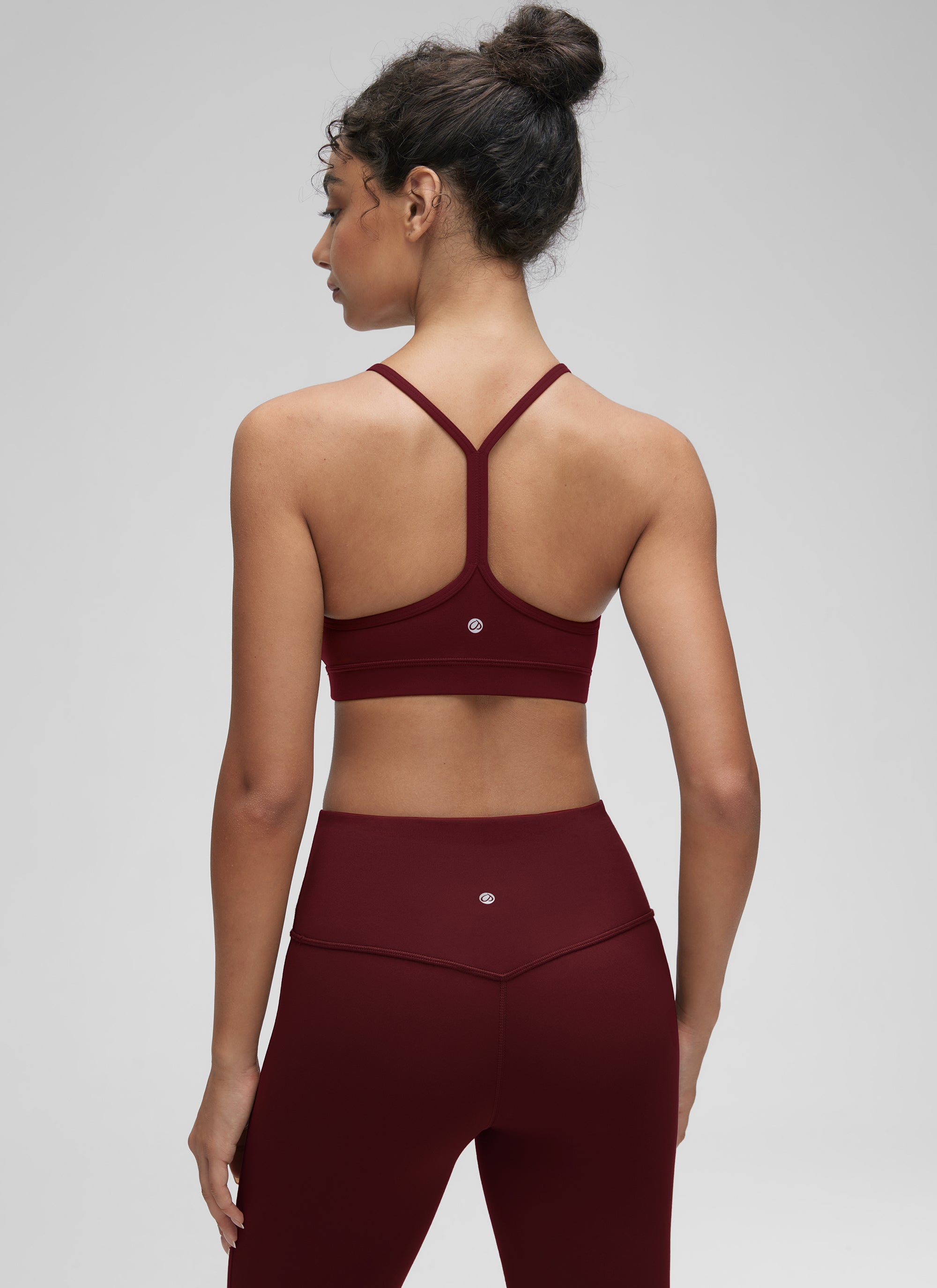 Sokongan Ringan Yoga Wanita CRZ YOGA Butterluxe Bra Sukan Y back Red Merlot
