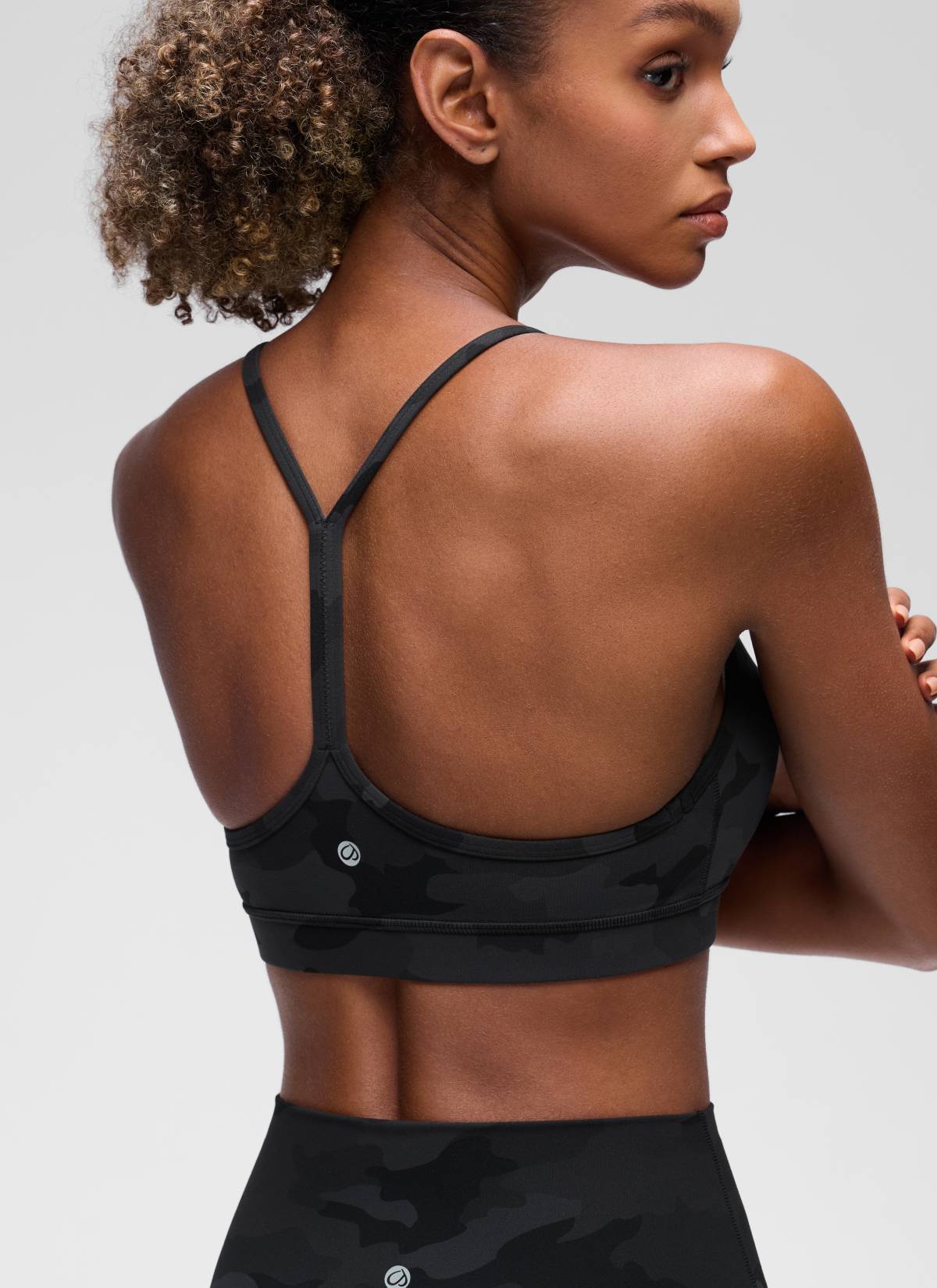 Sokongan Ringan Yoga Wanita CRZ YOGA Butterluxe Bra Sukan Belakang Y Penyamaran Kelabu Gelap 2