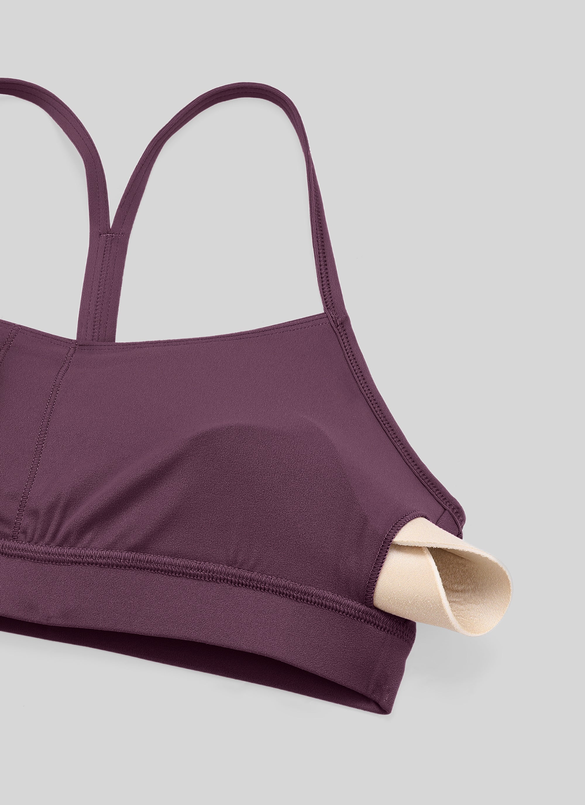 Bra Sukan Sokongan Ringan Yoga Butterluxe Wanita Belakang Y Ungu Thistle Anggur CRZ YOGA