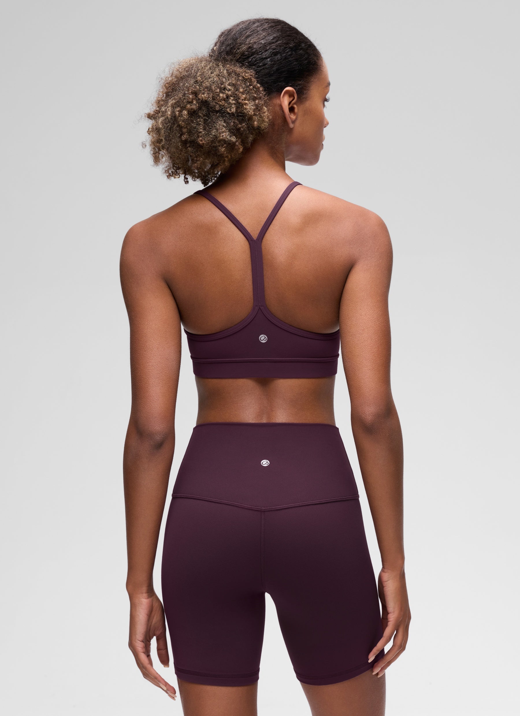 Sokongan Ringan Yoga Wanita CRZ YOGA Butterluxe Bra Sukan Y back Ungu Tua