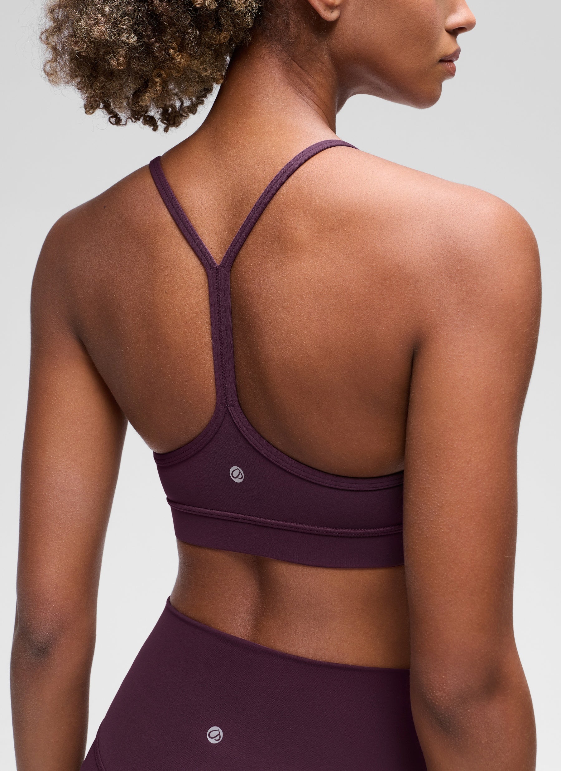 Sokongan Ringan Yoga Wanita CRZ YOGA Butterluxe Bra Sukan Y back Ungu Tua