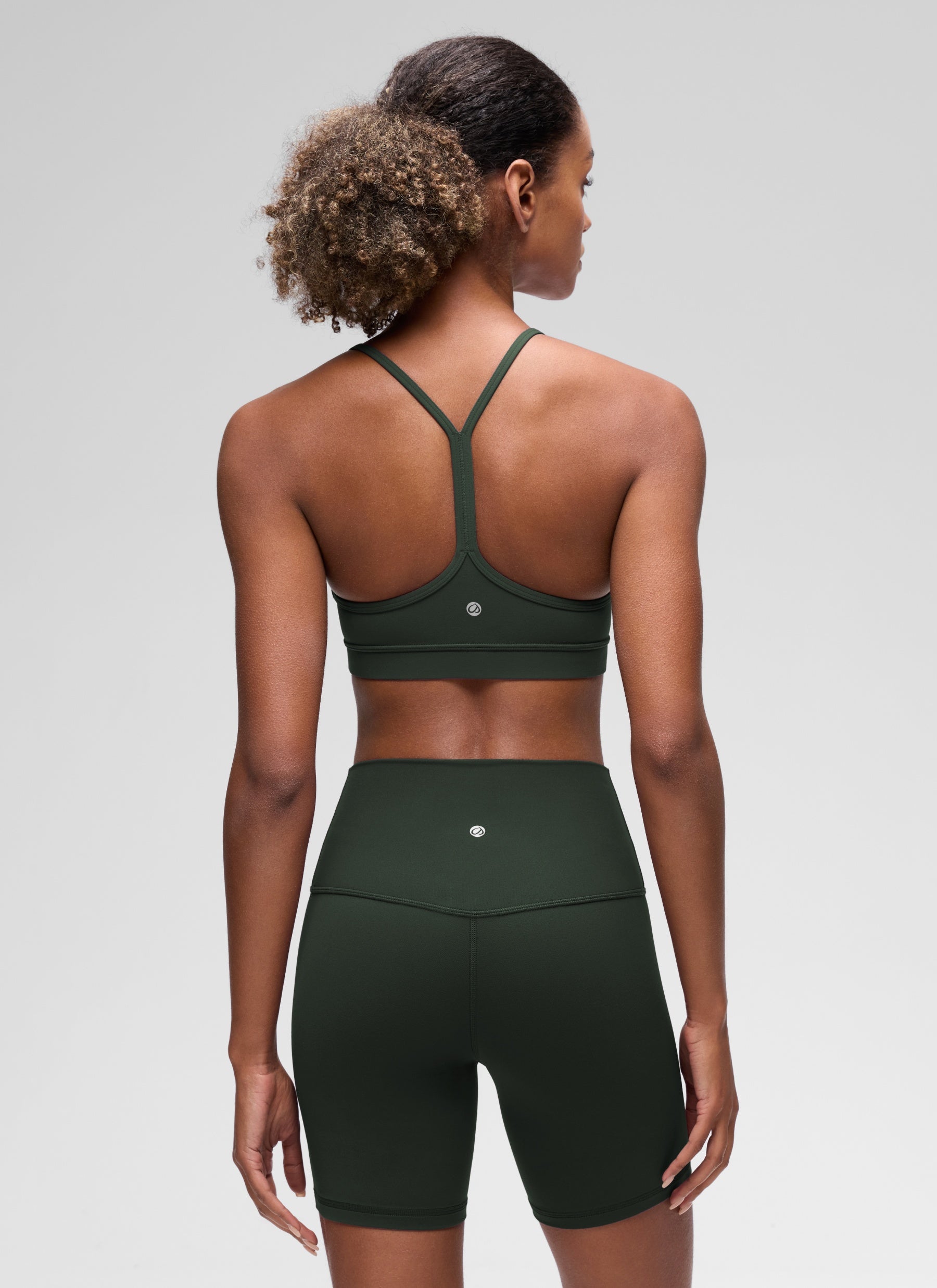 Sokongan Ringan Yoga Wanita CRZ YOGA Butterluxe Bra Sukan Belakang Y Legend Green