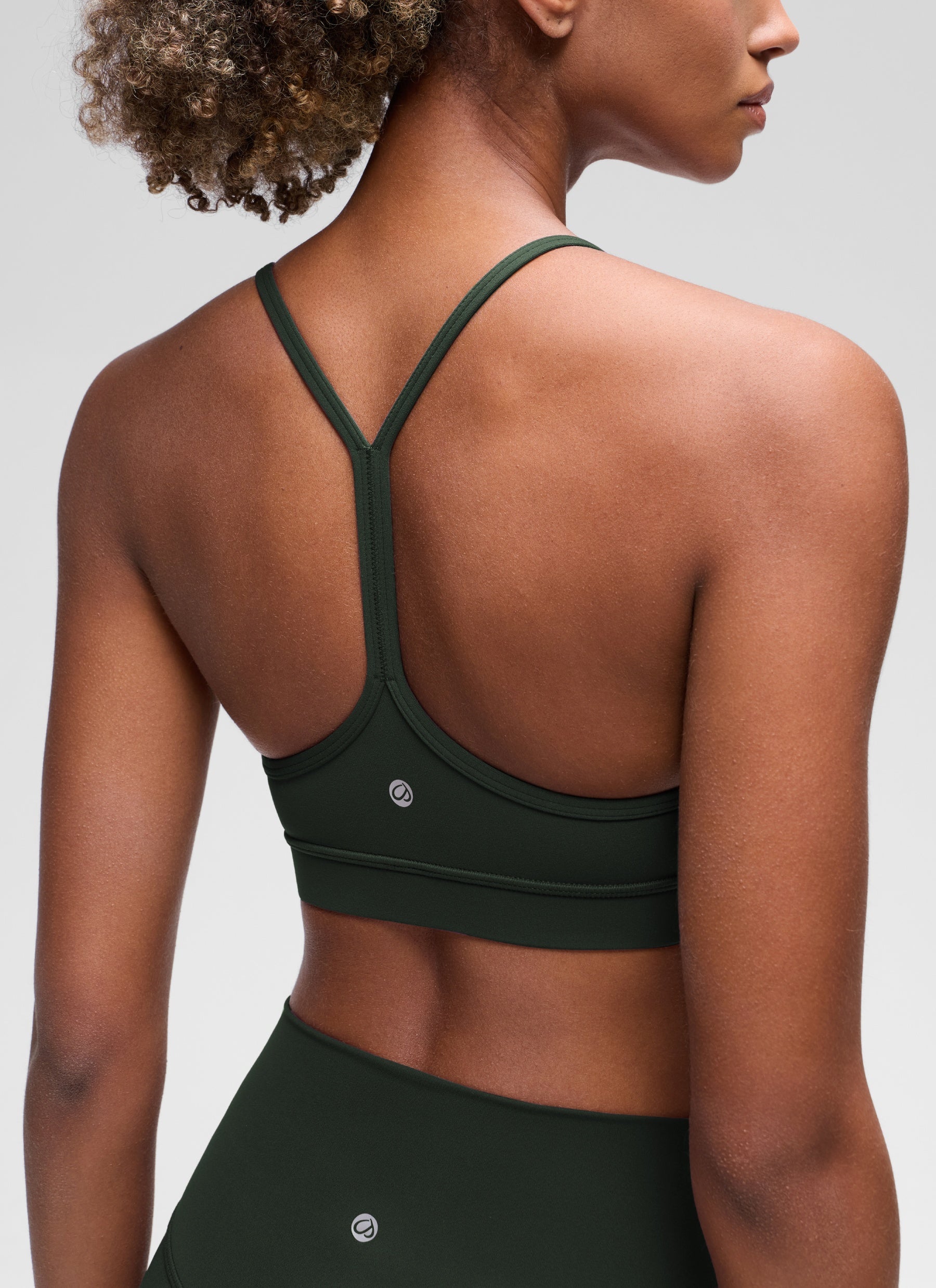 Sokongan Ringan Yoga Wanita CRZ YOGA Butterluxe Bra Sukan Belakang Y Legend Green