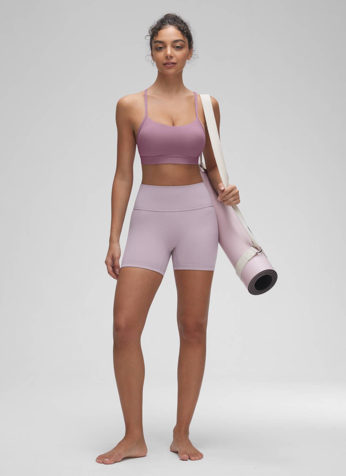 Bra Sukan Butterluxe Sokongan Ringan Yoga Wanita CRZ YOGA Belakang Y Lavender Muda