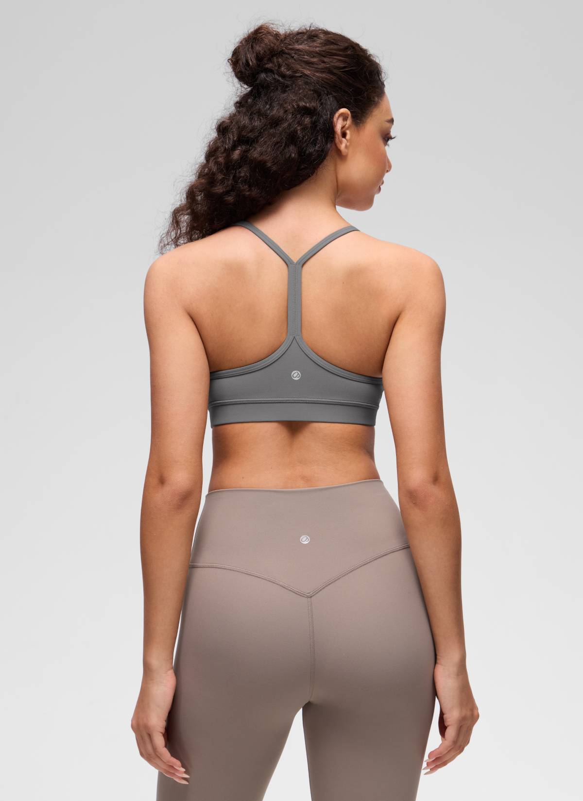 Sokongan Ringan Yoga Wanita CRZ YOGA Butterluxe Bra Sukan Belakang Y Kelabu Abu