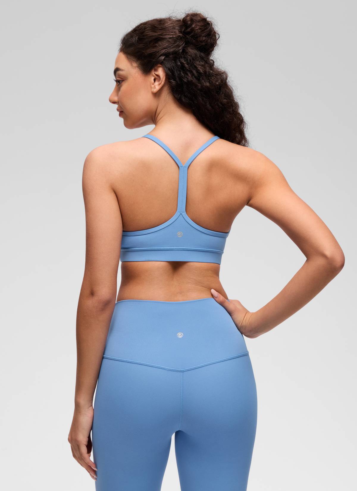 Sokongan Ringan Yoga Wanita CRZ YOGA Butterluxe Bra Sukan Belakang Y Biru Parti