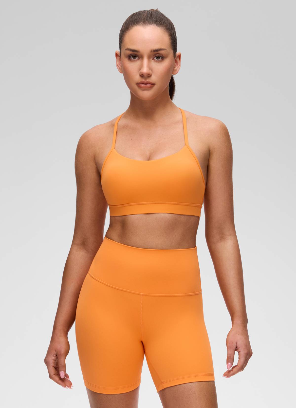 Bra Sukan Sokongan Ringan Yoga Butterluxe Wanita Belakang Y Oren Harimau CRZ YOGA