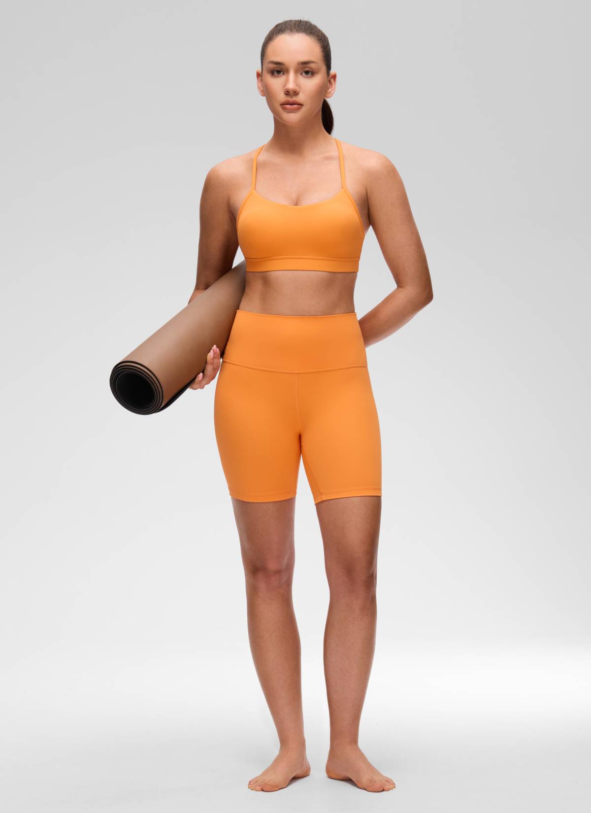 Bra Sukan Sokongan Ringan Yoga Butterluxe Wanita Belakang Y Oren Harimau CRZ YOGA