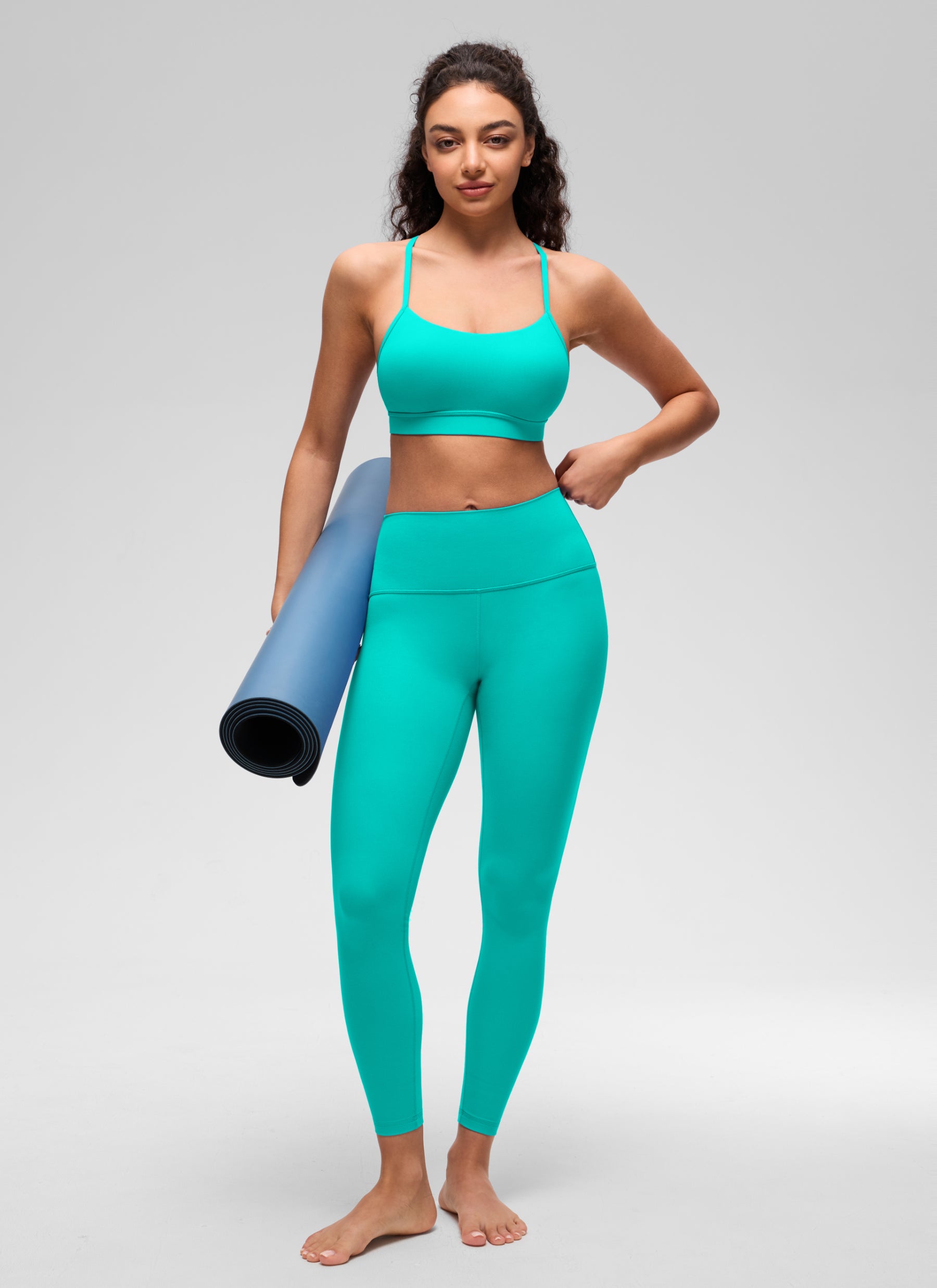 Sokongan Ringan Yoga Wanita CRZ YOGA Butterluxe Bra Sukan Y back Tropics Teal
