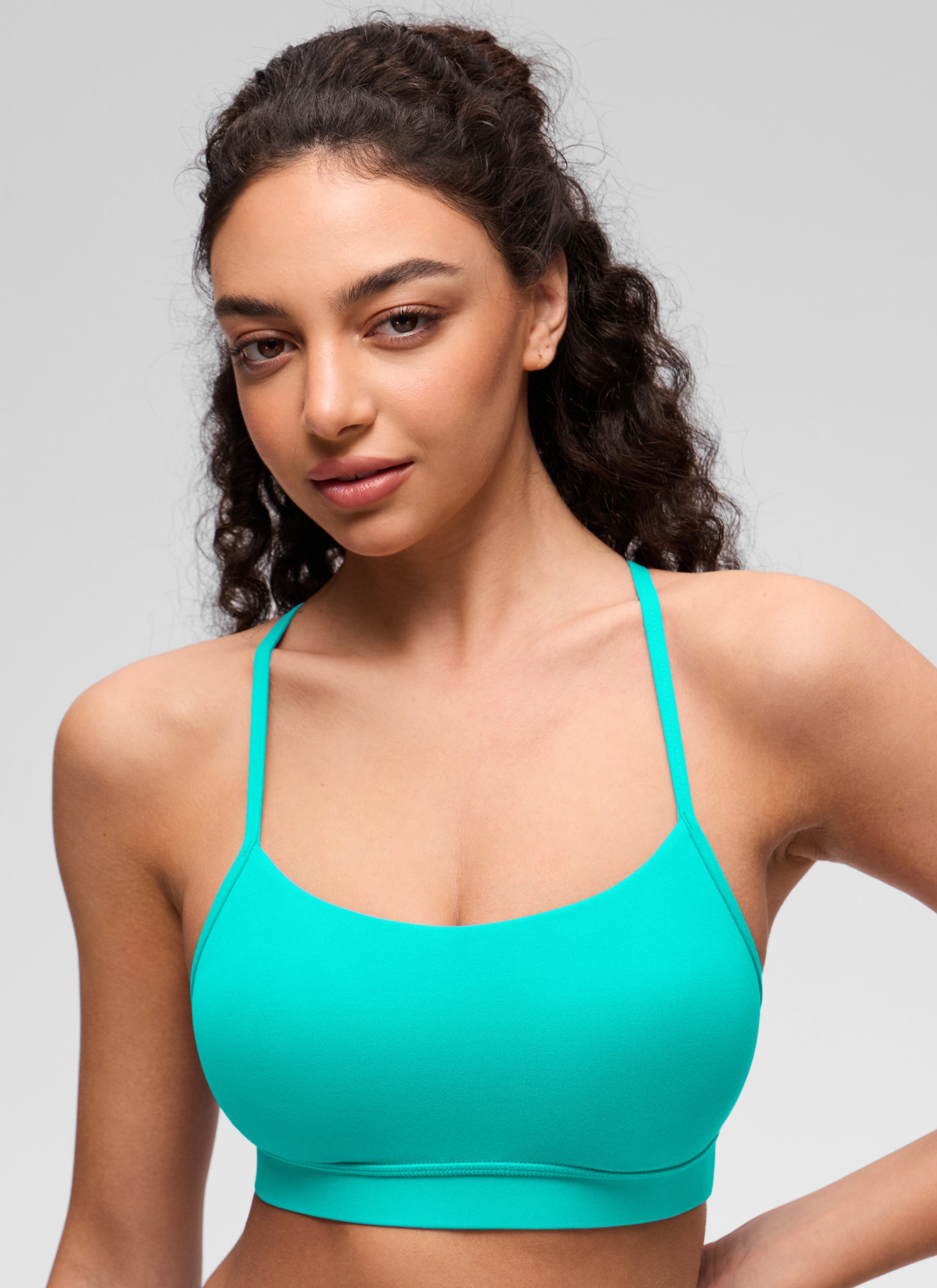 Sokongan Ringan Yoga Wanita CRZ YOGA Butterluxe Bra Sukan Y back Tropics Teal