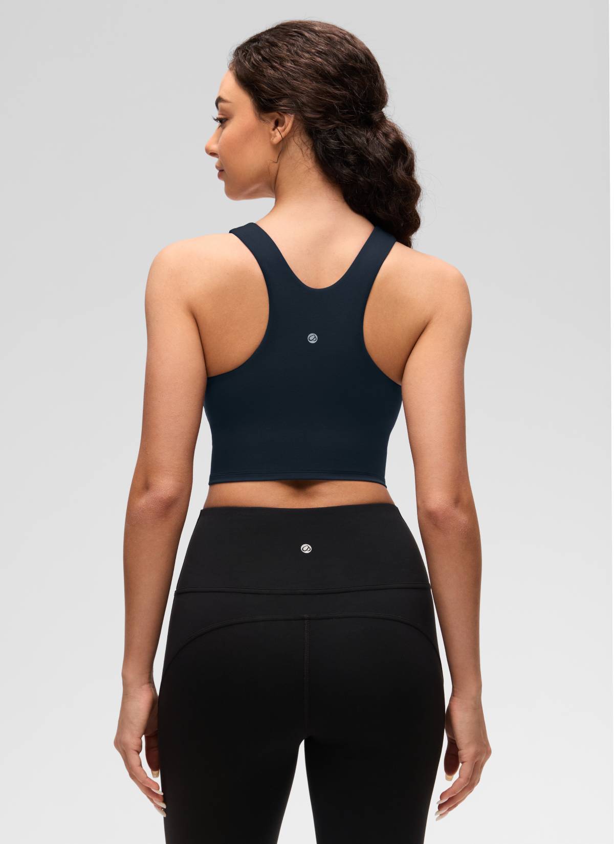 CRZ YOGA Yoga Sokongan Rendah Wanita Butterluxe Leher Tinggi Tank Racerback True Navy