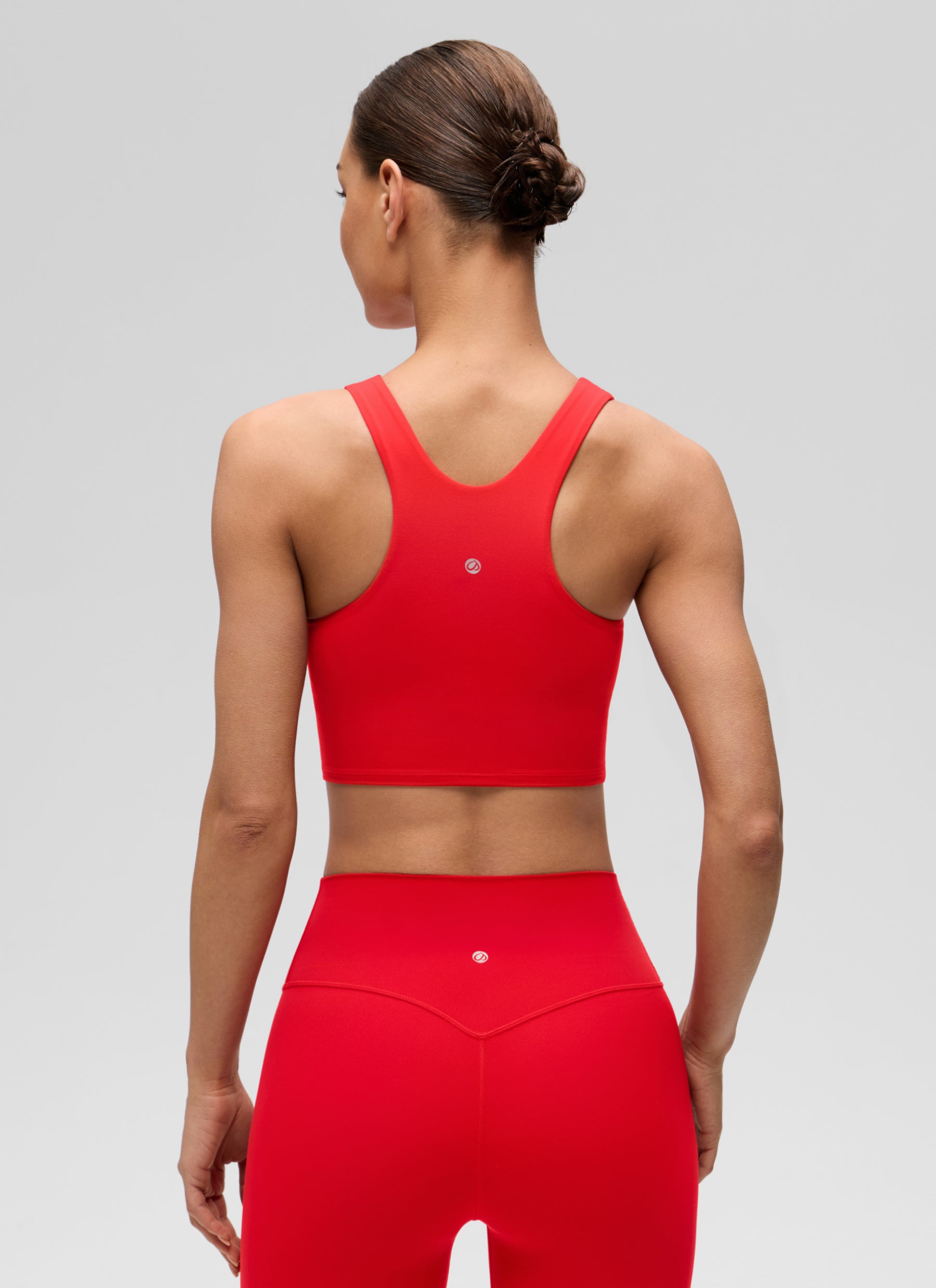CRZ YOGA Yoga Sokongan Rendah Wanita Butterluxe Leher Tinggi Tank Racerback Merah Tua