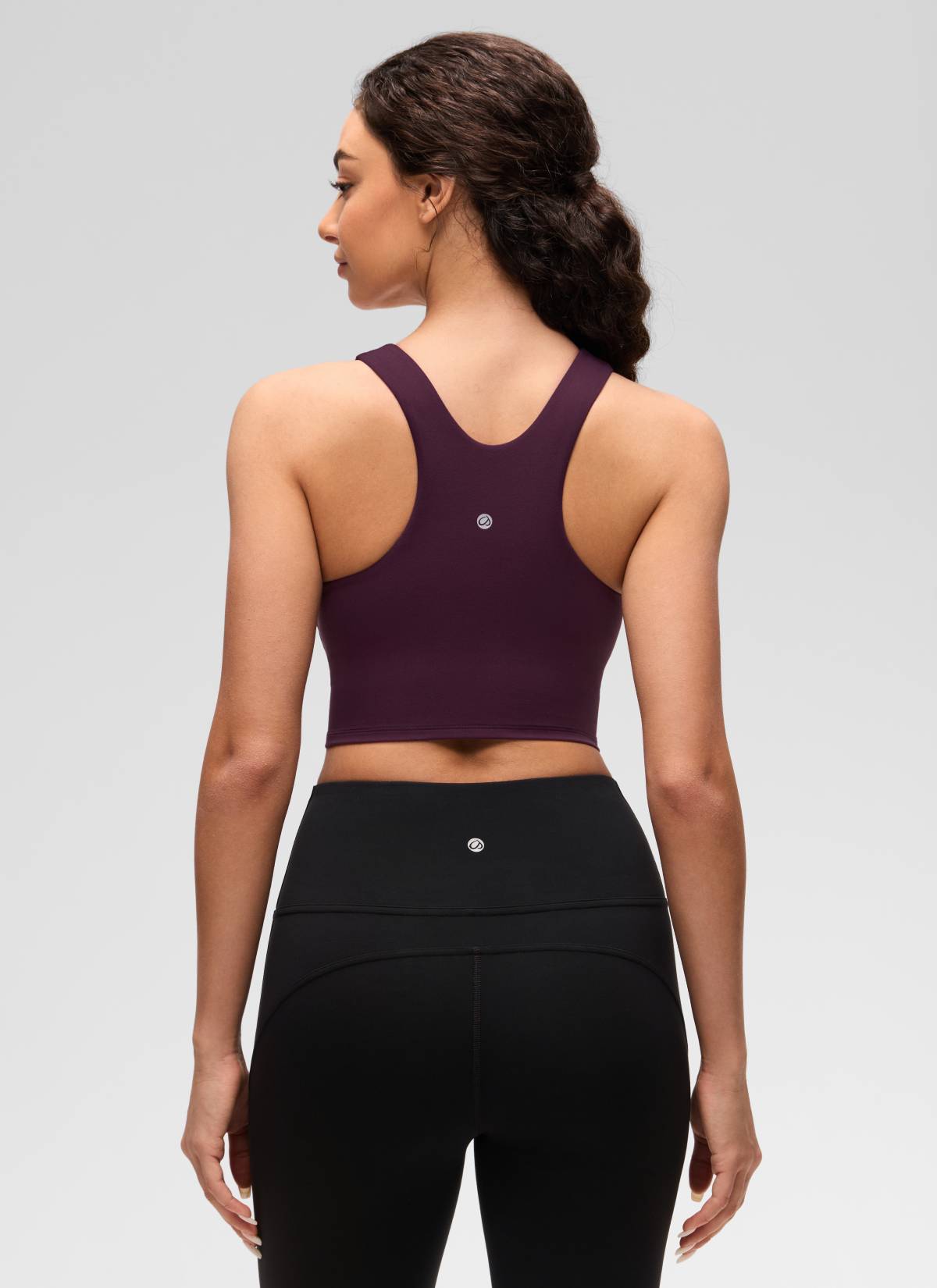 CRZ YOGA Yoga Sokongan Rendah Wanita Butterluxe Leher Tinggi Tank Racerback Ungu Tua