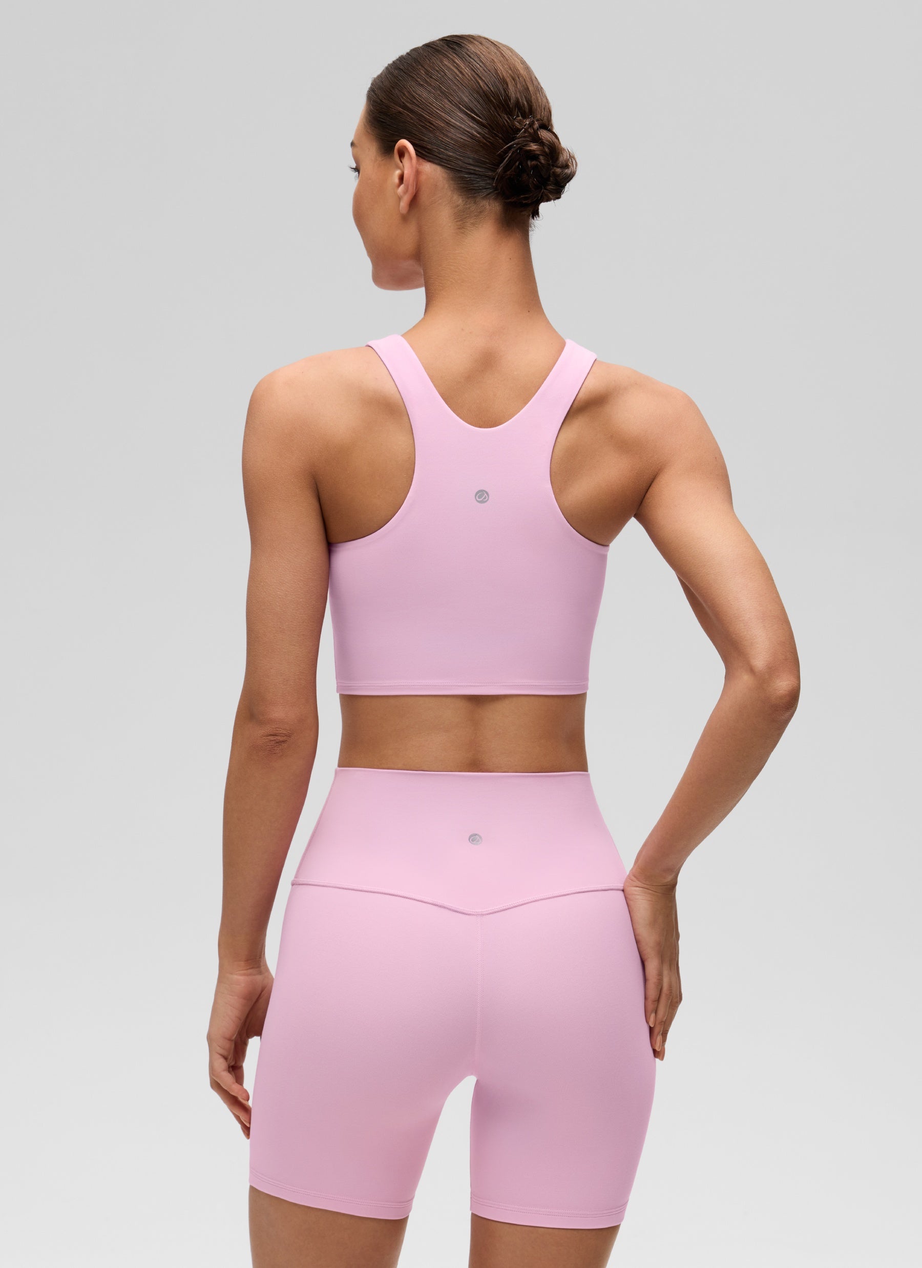 CRZ YOGA Yoga Sokongan Rendah Wanita Butterluxe Tank High Neck Racerback Vita Pink