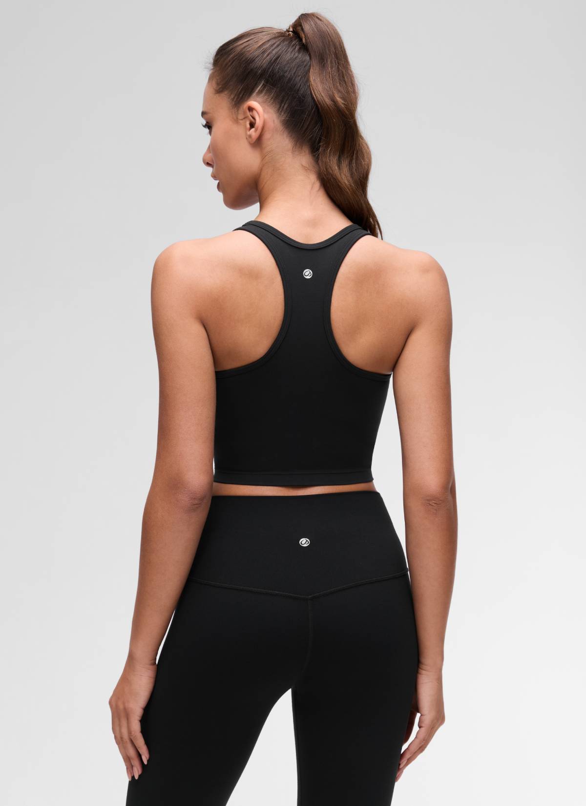 CRZ YOGA Yoga Wanita Sokongan rendah Butterluxe Bra Leher Serong Belakang-Y Hitam