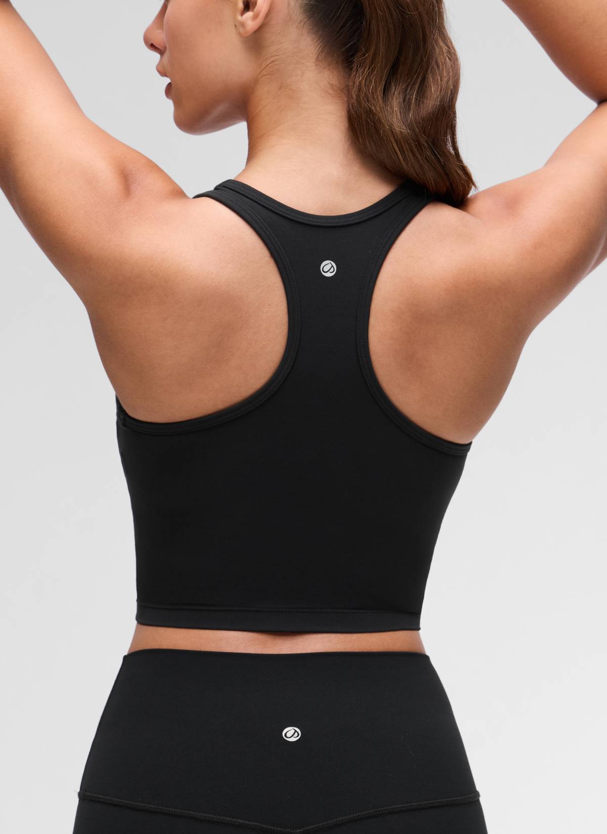 CRZ YOGA Yoga Wanita Sokongan rendah Butterluxe Bra Leher Serong Belakang-Y Hitam