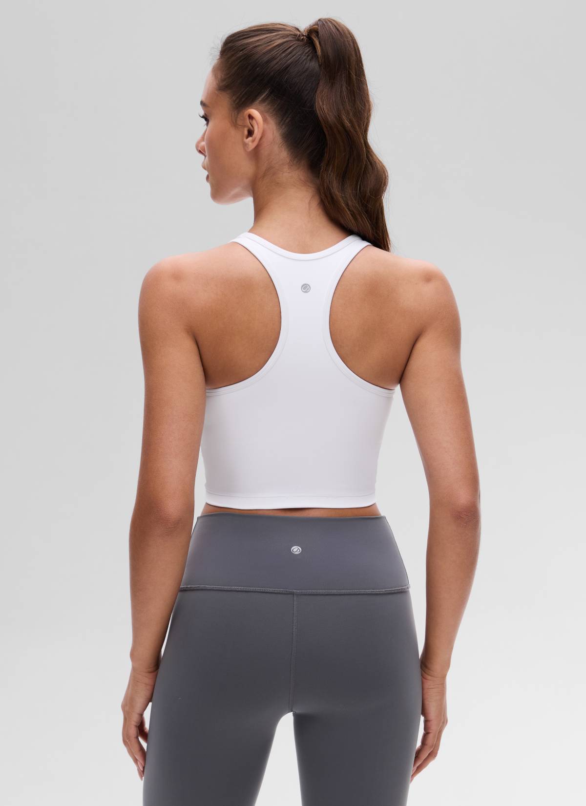 CRZ YOGA Yoga Wanita Sokongan rendah Butterluxe Bra Leher Serong Belakang Putih