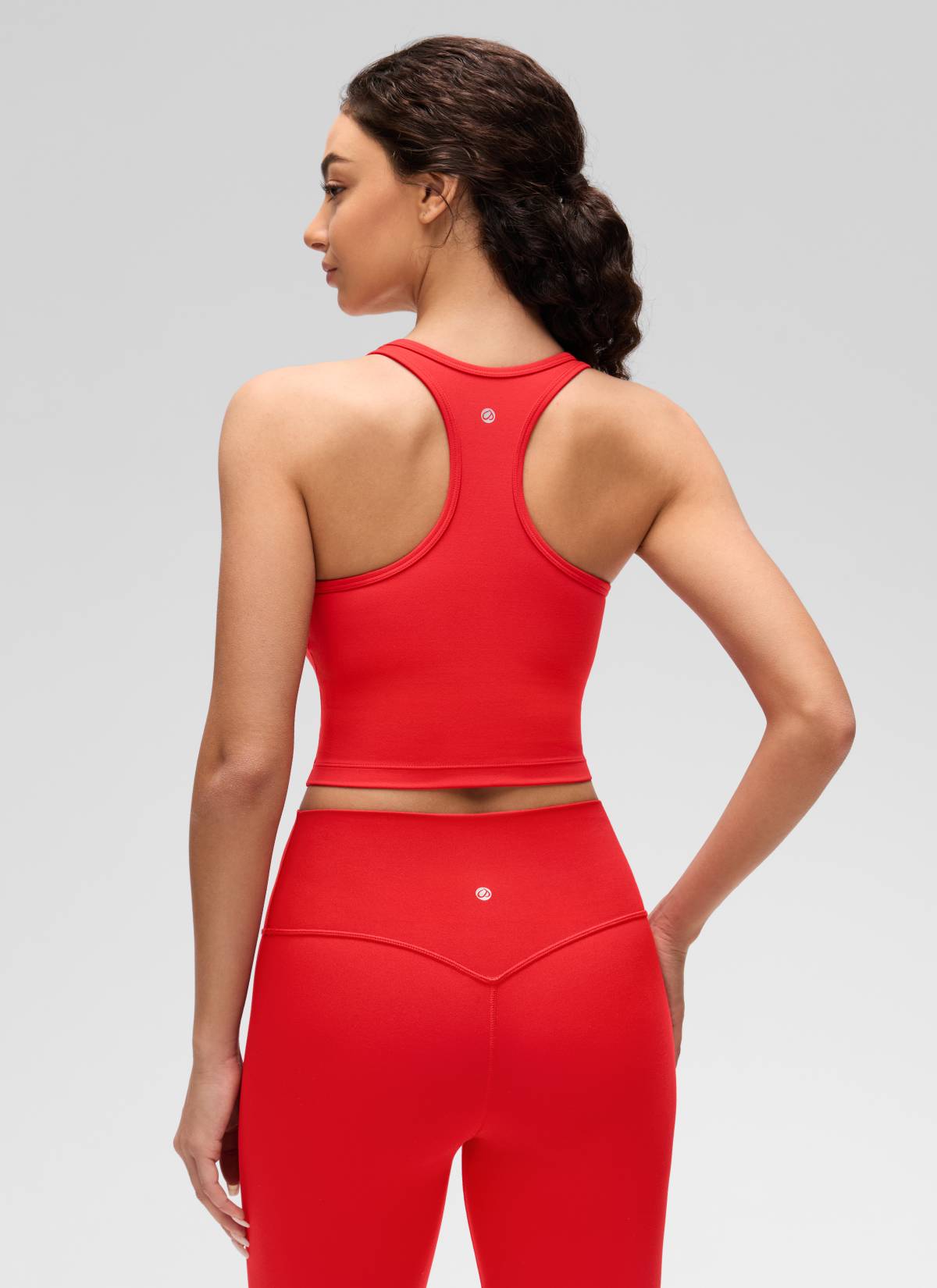 CRZ YOGA Yoga Wanita Sokongan rendah Butterluxe Bra Leher Serong Belakang-Y Merah Tua