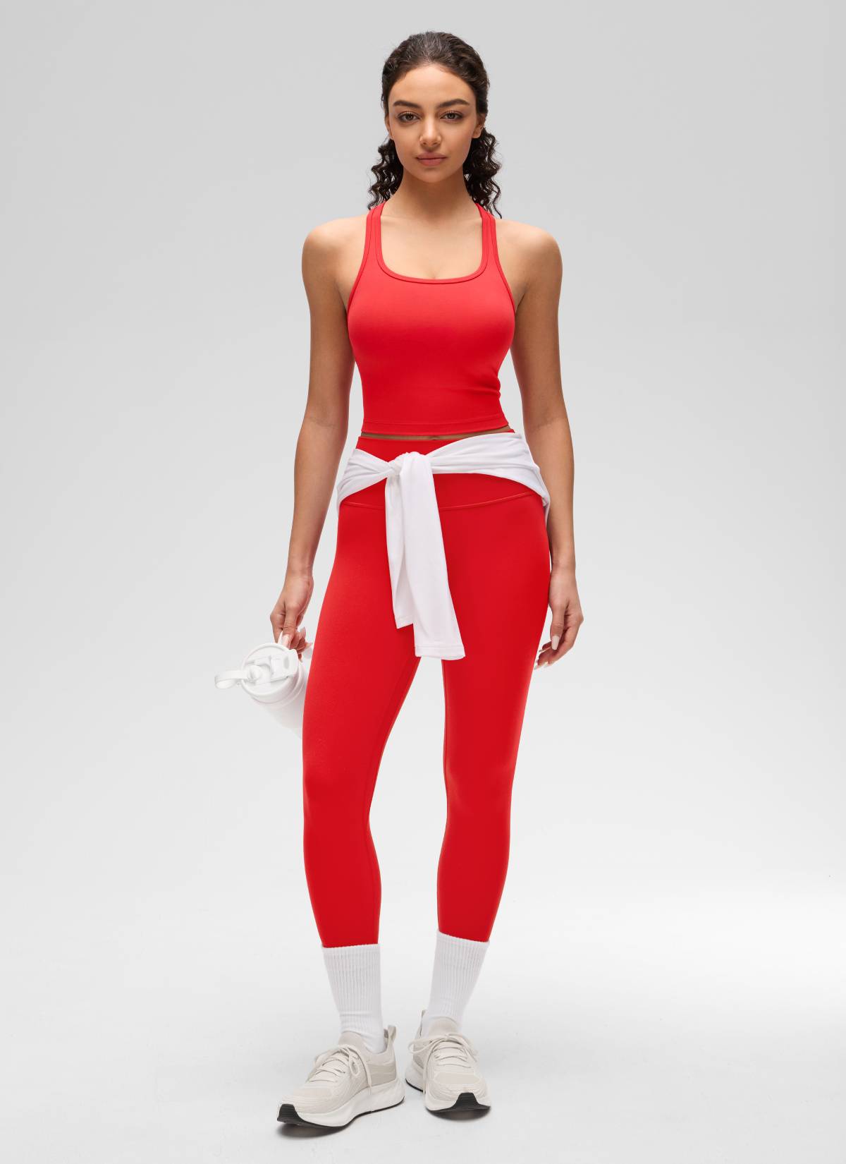 CRZ YOGA Yoga Wanita Sokongan rendah Butterluxe Bra Leher Serong Belakang-Y Merah Tua