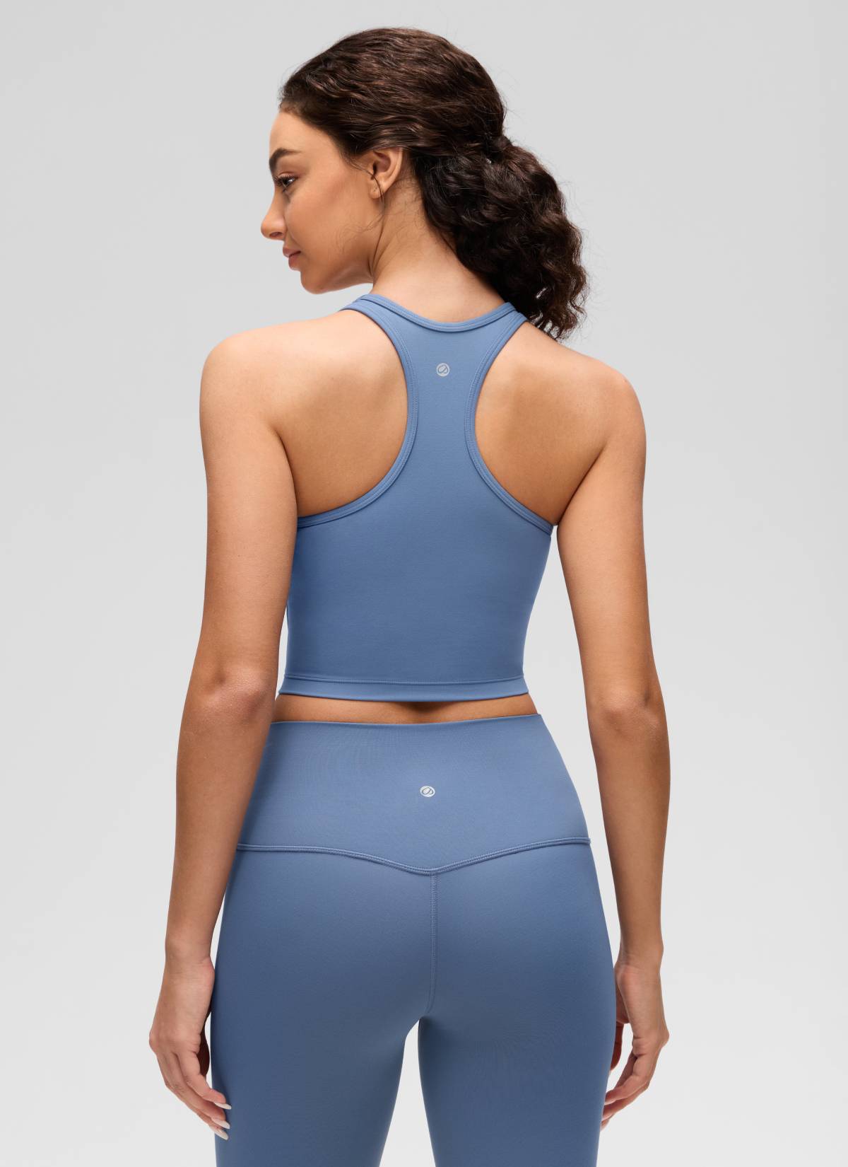 CRZ YOGA Yoga Wanita Sokongan rendah Butterluxe Bra Leher Serong Y-Back Oasis Biru