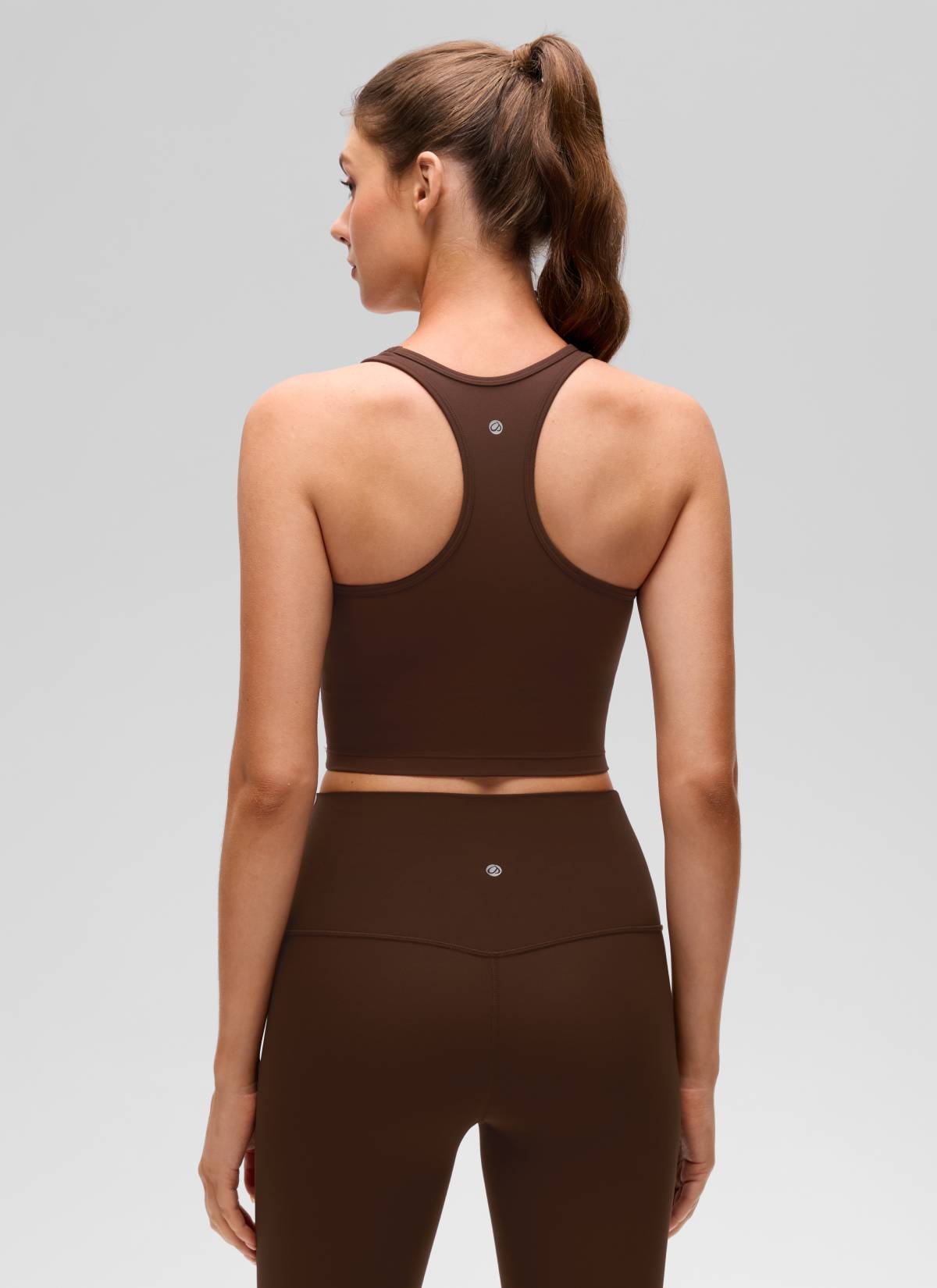CRZ YOGA Yoga Wanita Sokongan rendah Butterluxe Bra Leher Serong Belakang-Y Coklat Lava