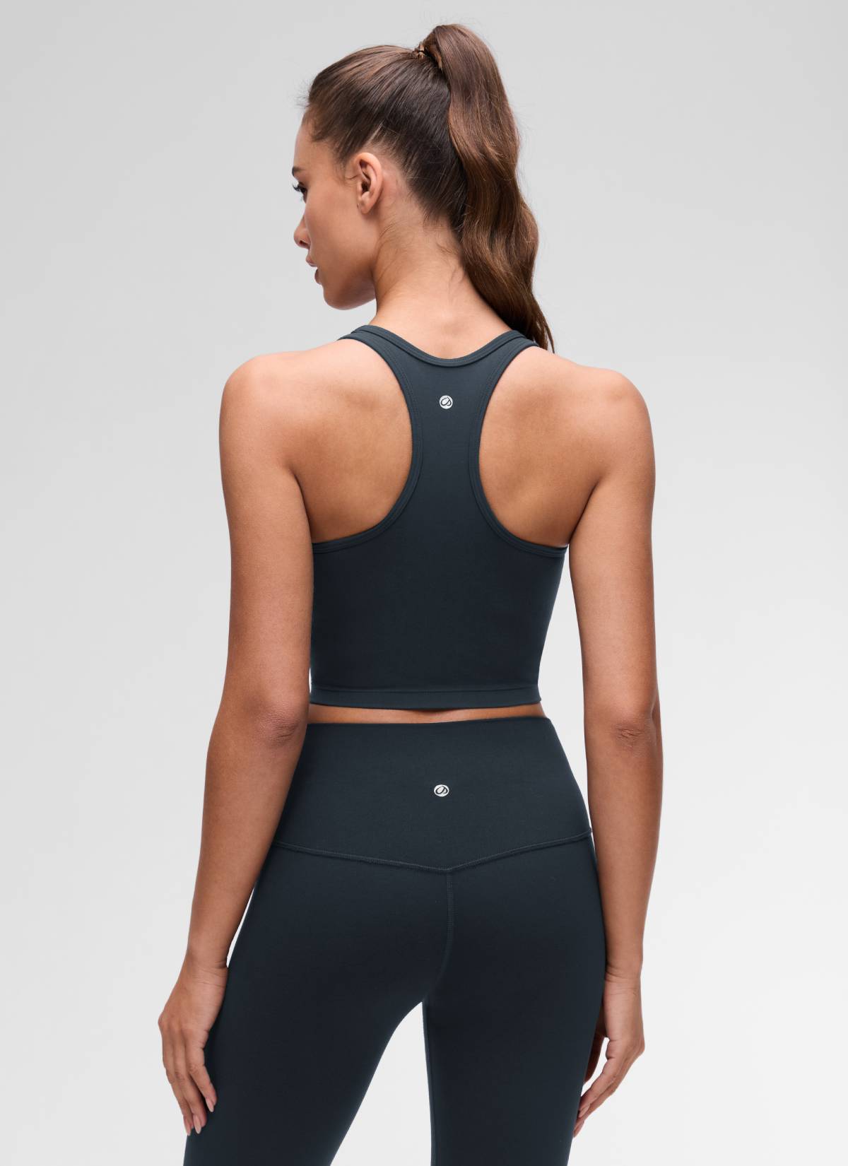 CRZ YOGA Yoga Wanita Sokongan rendah Butterluxe Bra Leher Serong Y-Back True Navy