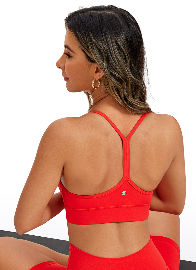 Bra Labuh Sokongan Ringan Yoga Butterluxe Wanita CRZ YOGA Belakang Y Merah Gelap