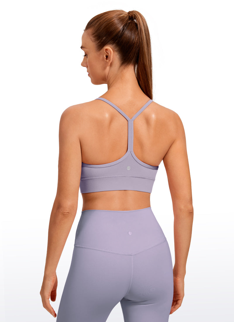 Bra Sokongan Ringan Yoga Butterluxe Panjang Belakang Y Lavender Mist Wanita CRZ YOGA