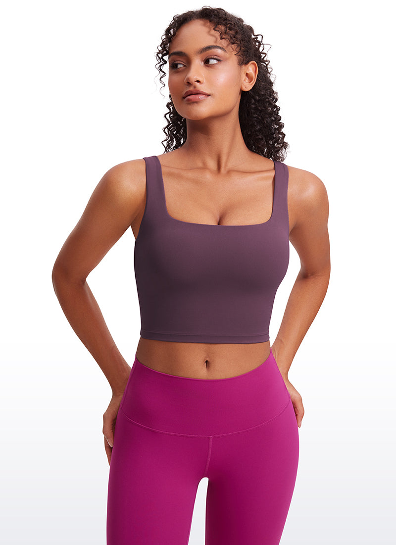 Bra Labuh Impak Rendah Yoga Leher Segi Empat Butterluxe Wanita CRZ YOGA Grape Thistle Purple