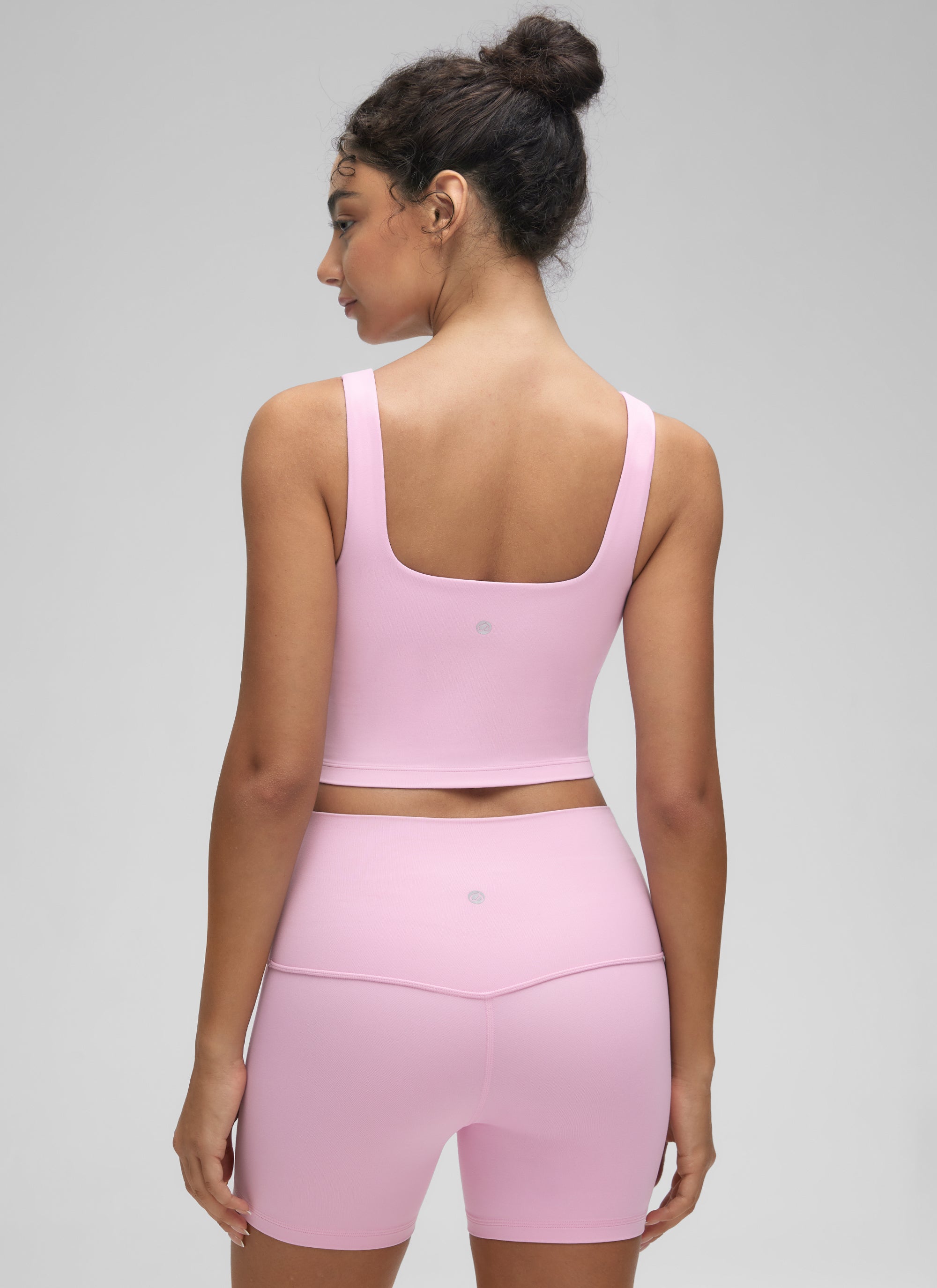 CRZ YOGA Yoga Wanita Impak Rendah Butterluxe Bra Garis Panjang Leher Segi Empat Vita Pink
