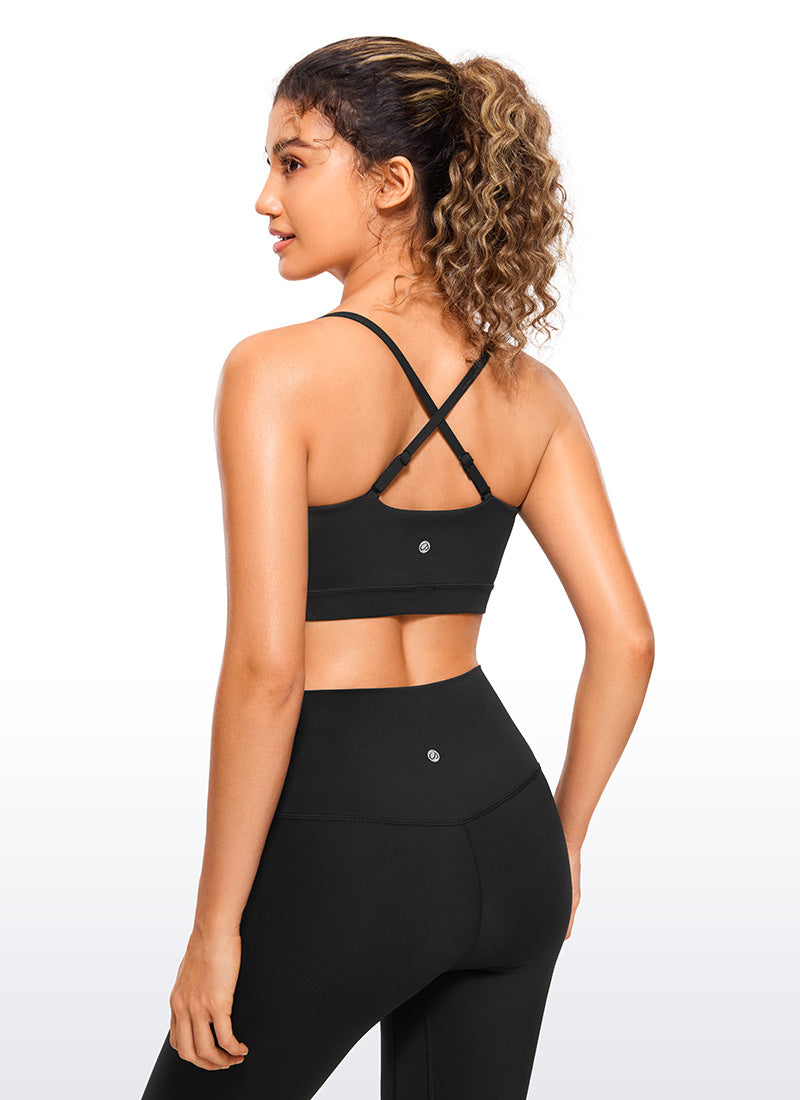 Bra Sukan Tali Nipis Boleh Laras Butterluxe Wanita CRZ YOGA Hitam