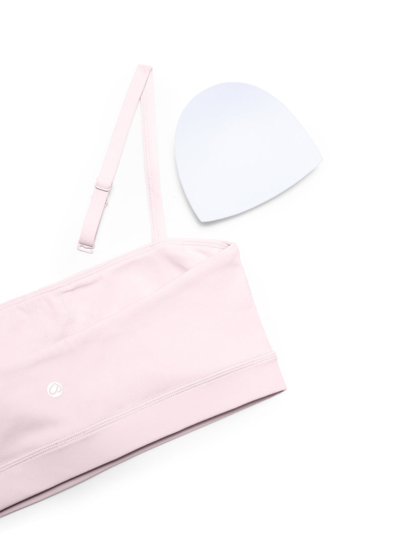 CRZ YOGA Bra Sukan Bertali Halus Spageti Boleh Laras Butterluxe Wanita Merah Jambu Strawberi
