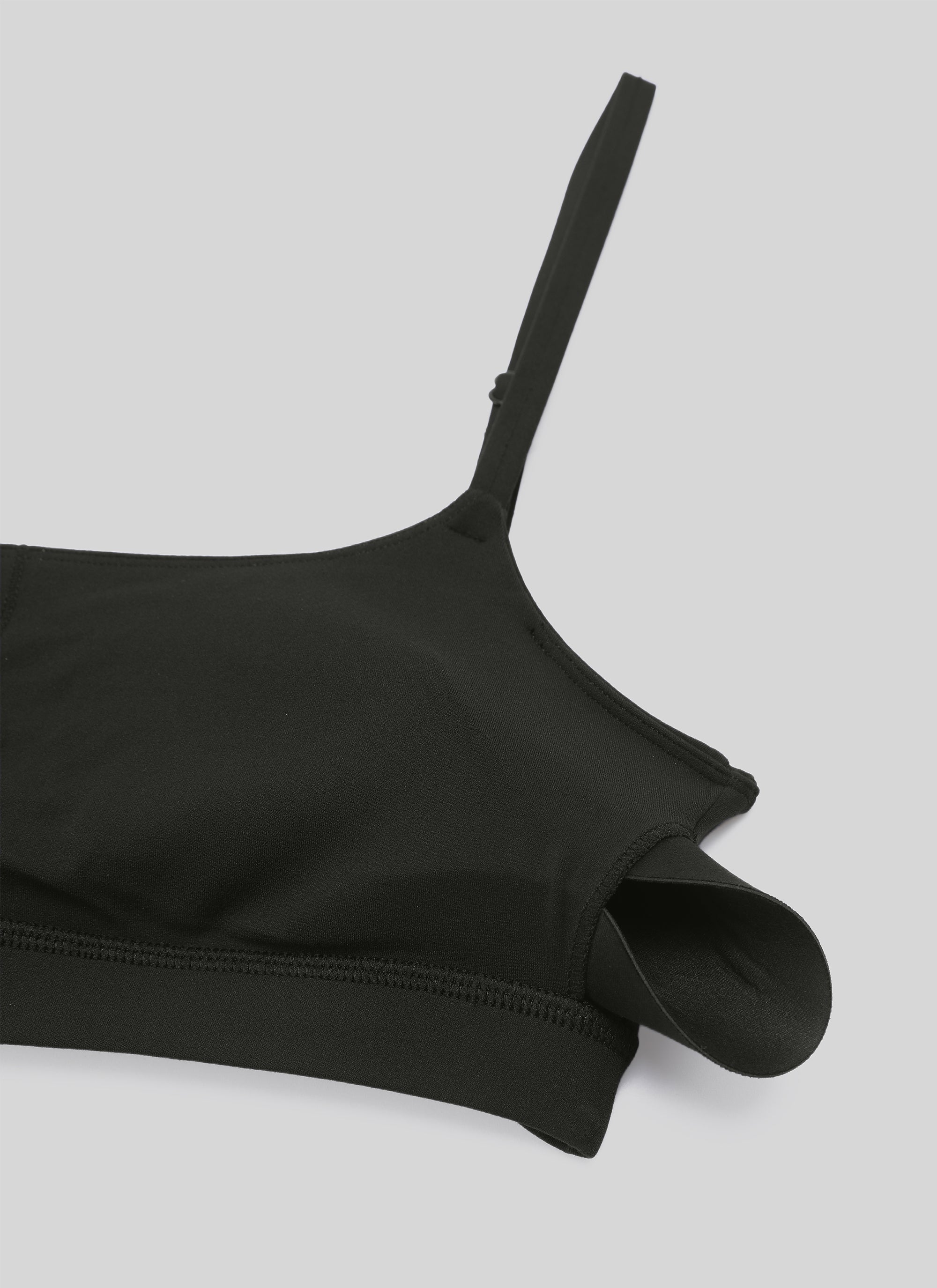 CRZ YOGA Wanita Butterluxe Bra Leher Senduk Tali Spageti Boleh Laras Hitam