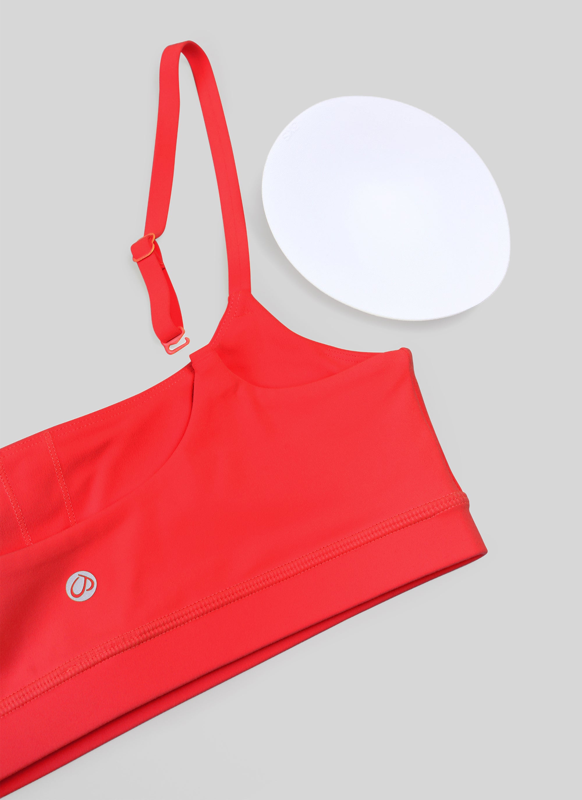 CRZ YOGA Wanita Butterluxe Bra Leher Senduk Tali Spageti Boleh Laras Merah Tua