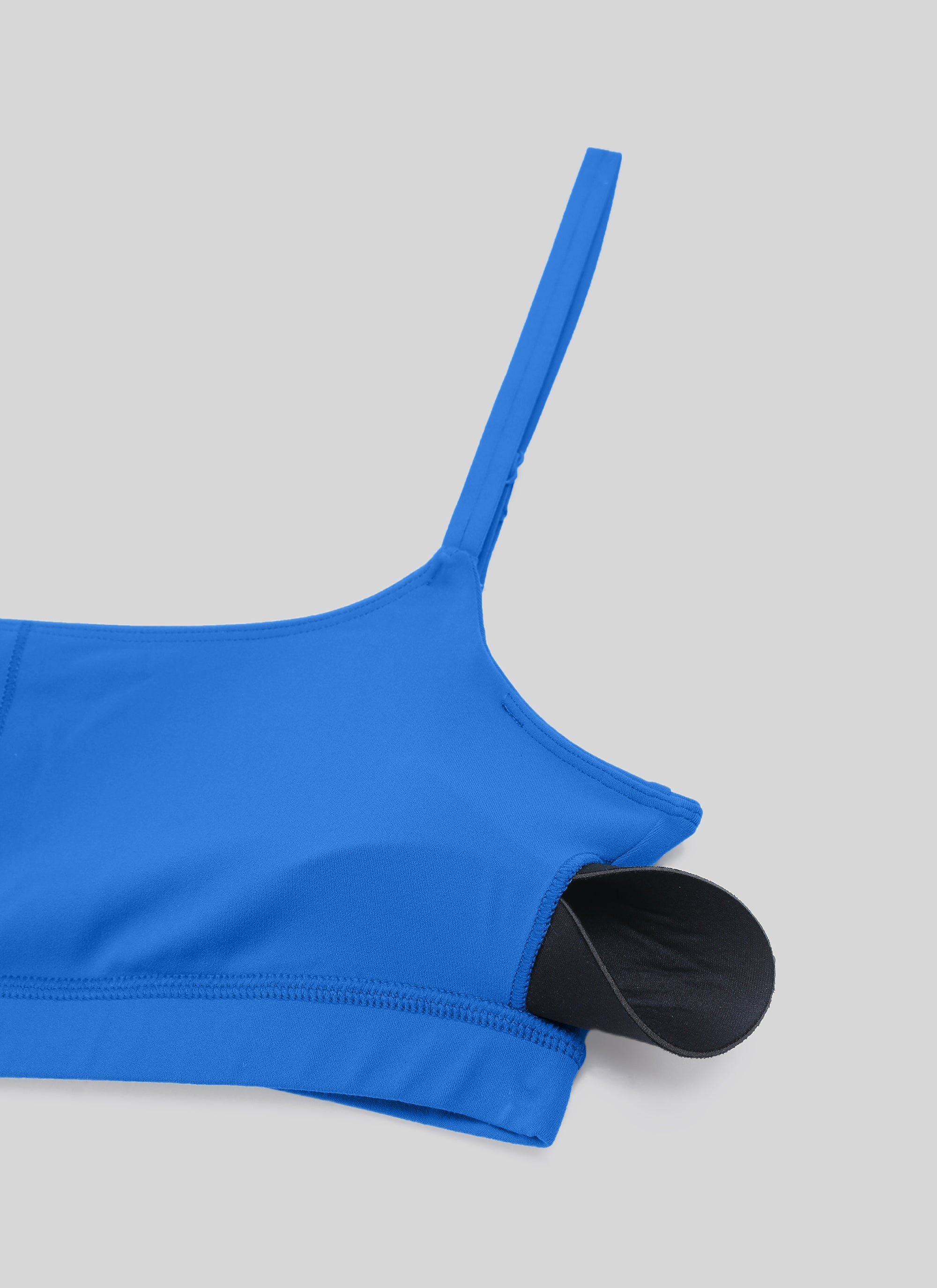 CRZ YOGA Wanita Butterluxe Bra Leher Senduk Tali Spageti Boleh Laras Biru Berkilau